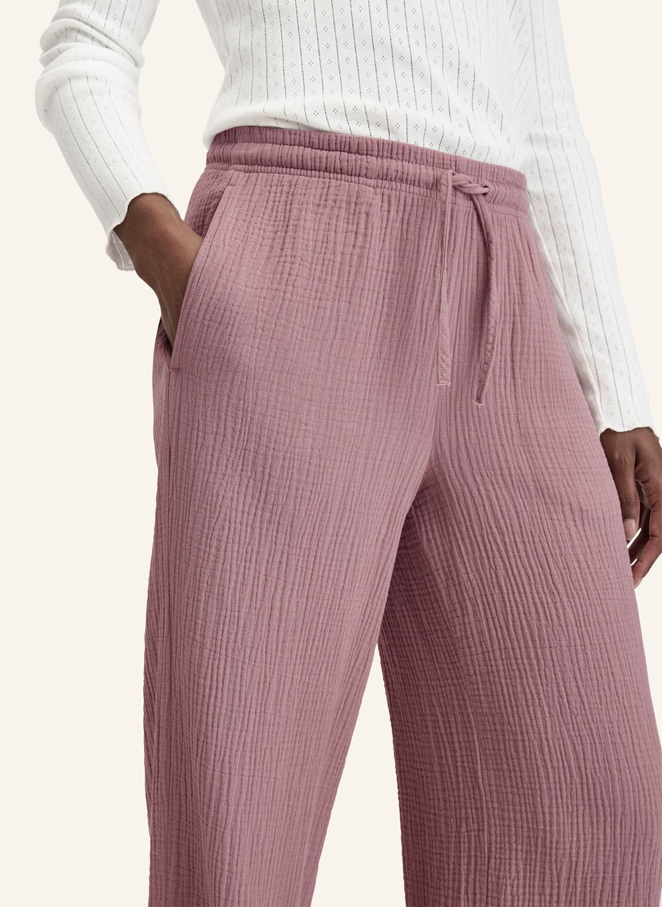 hessnatur Musselin Schlafhose: ROSA