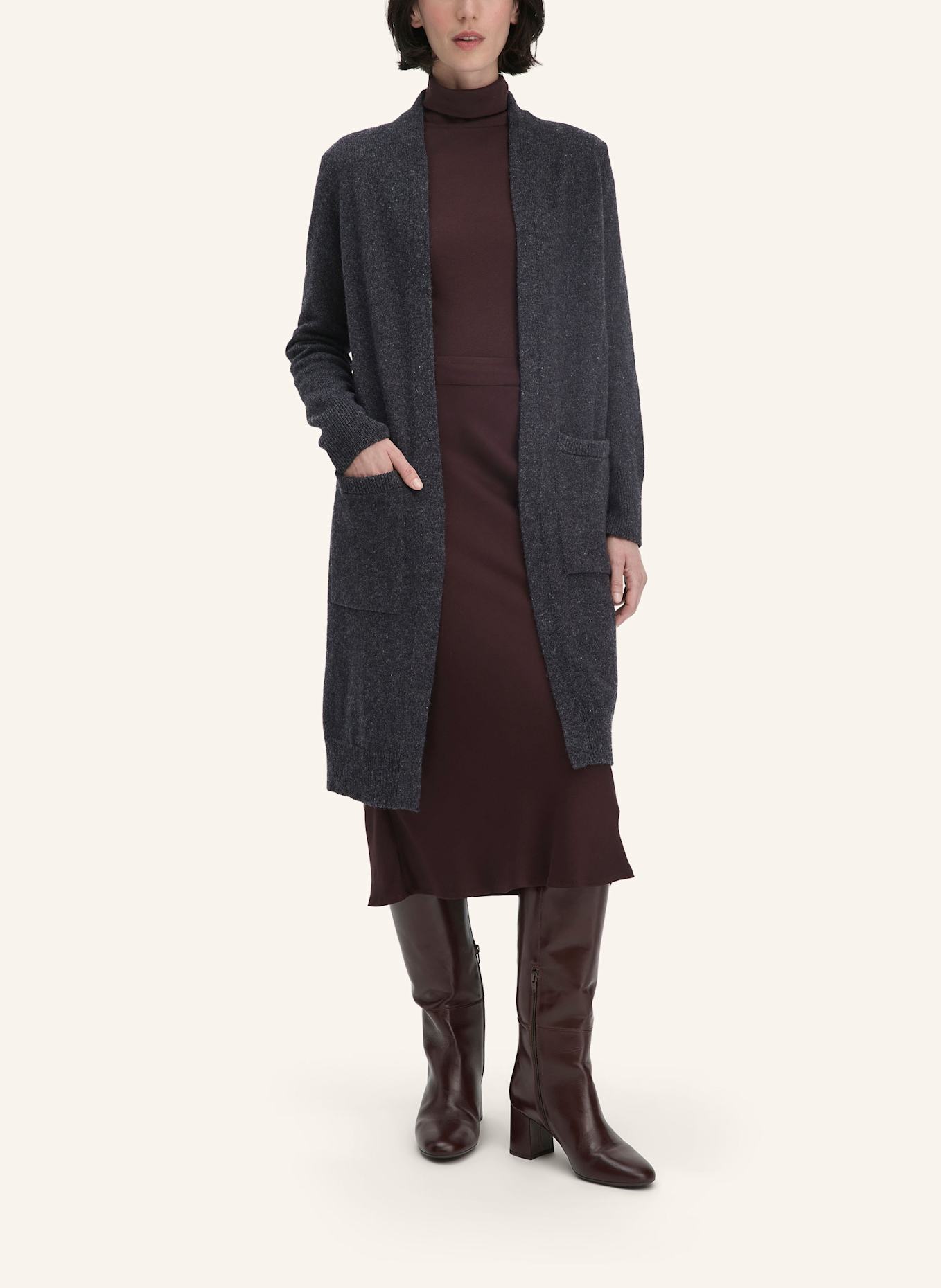 hessnatur Strick Jacke: GRAU