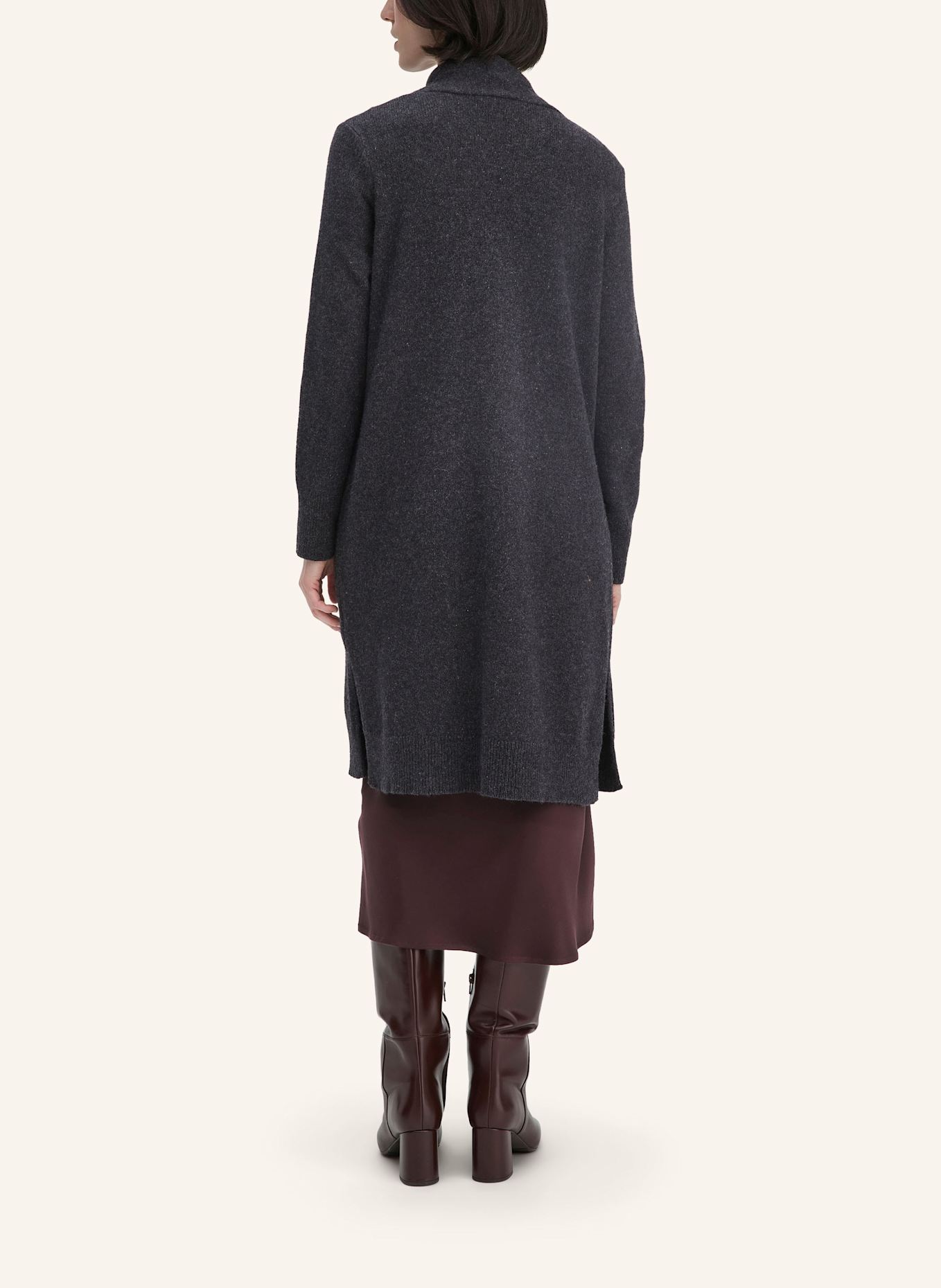 hessnatur Strick Jacke: GRAU