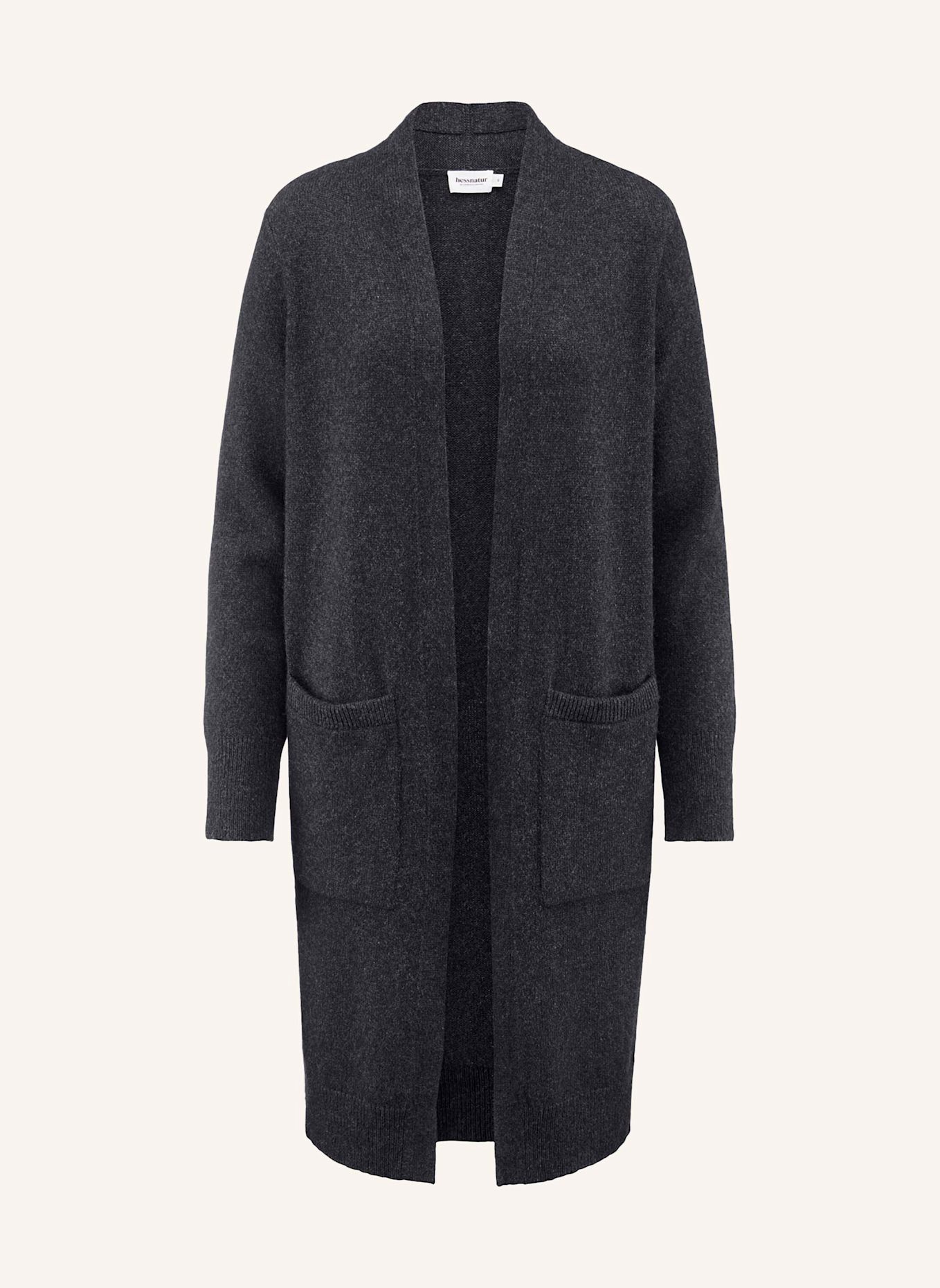 hessnatur Strick Jacke: GRAU