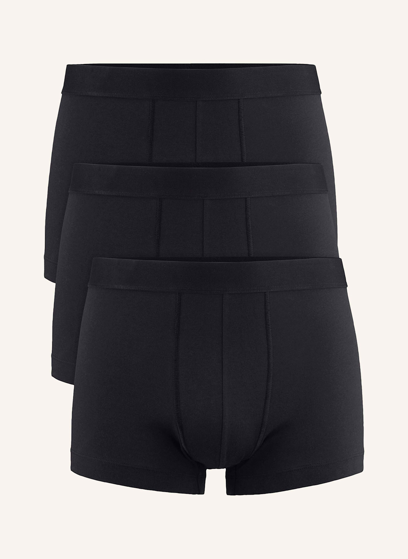 hessnatur Pants Regular Cut 3er-Pack: SCHWARZ