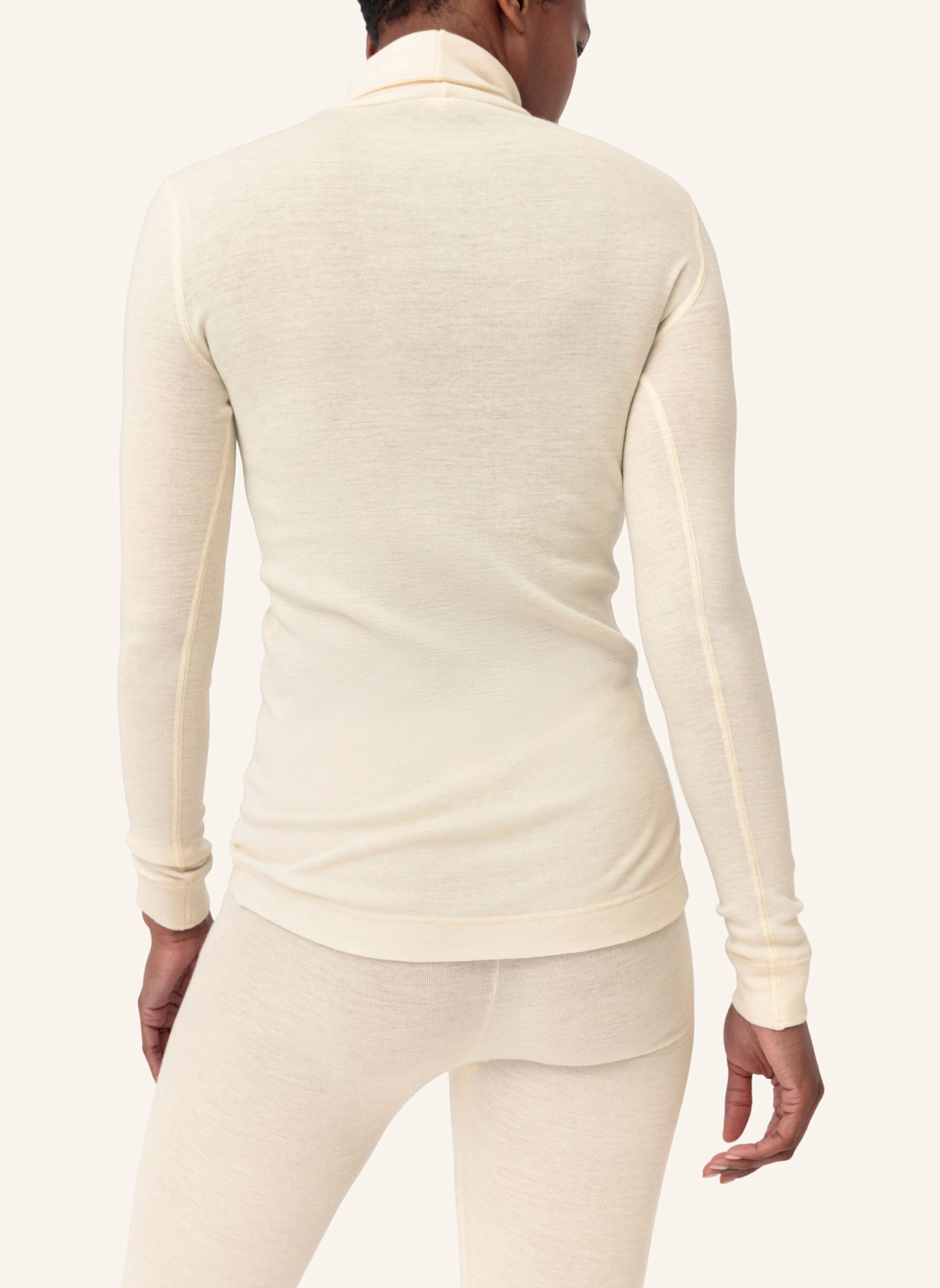 hessnatur Rollkragen-Shirt: BEIGE