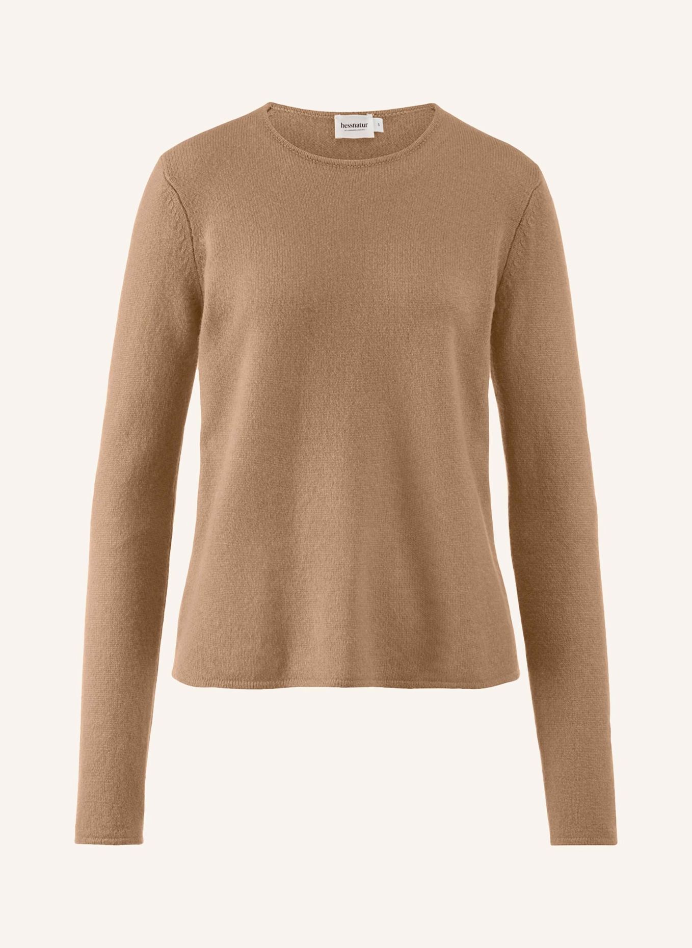 hessnatur Strick Pullover Regular: CAMEL