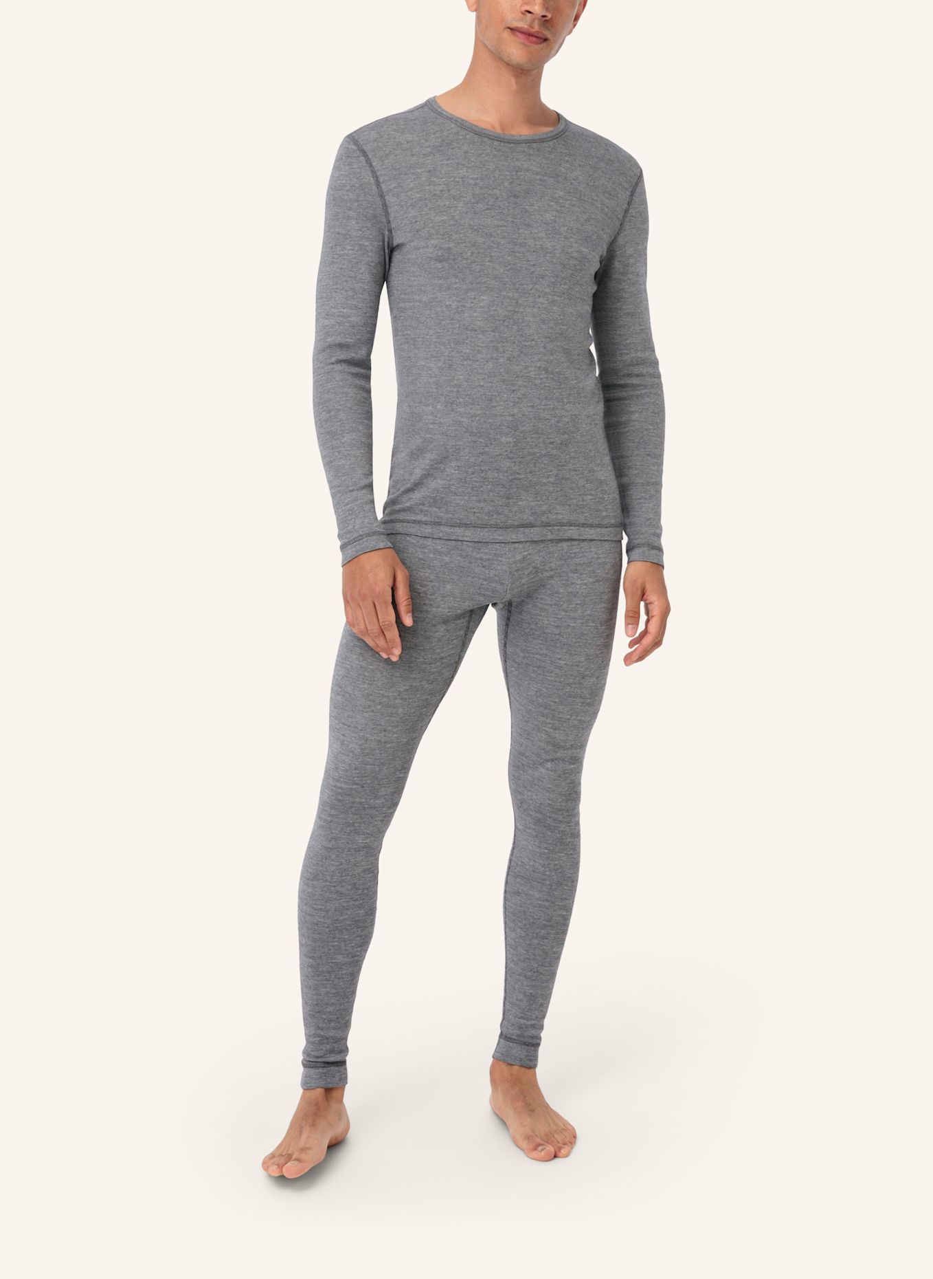 hessnatur Funktions-Langarmshirt: GRAU