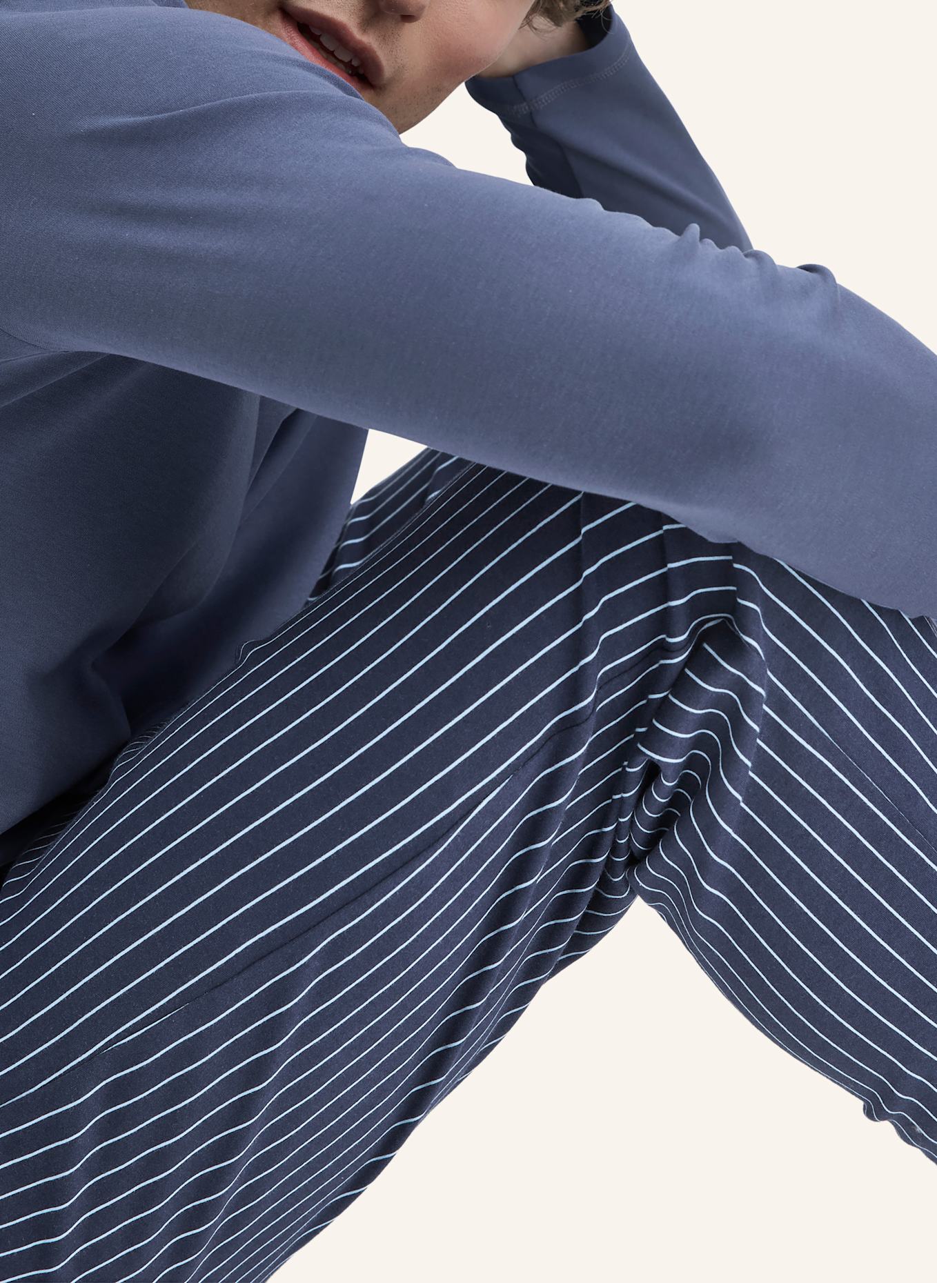 hessnatur Schlafhose: BLAU