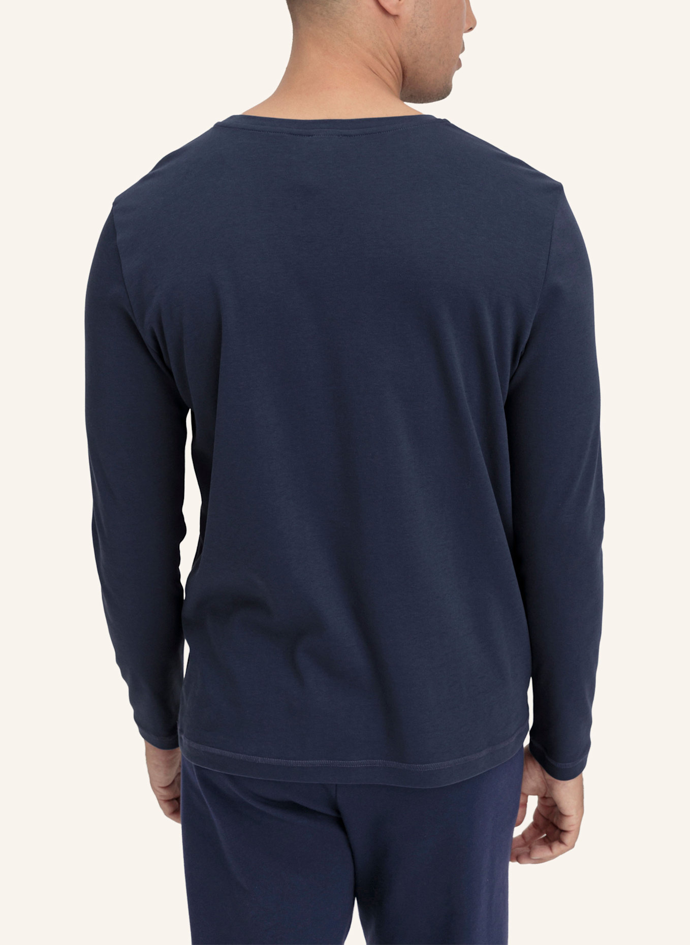 hessnatur Langarm-Schlafshirt: BLAU