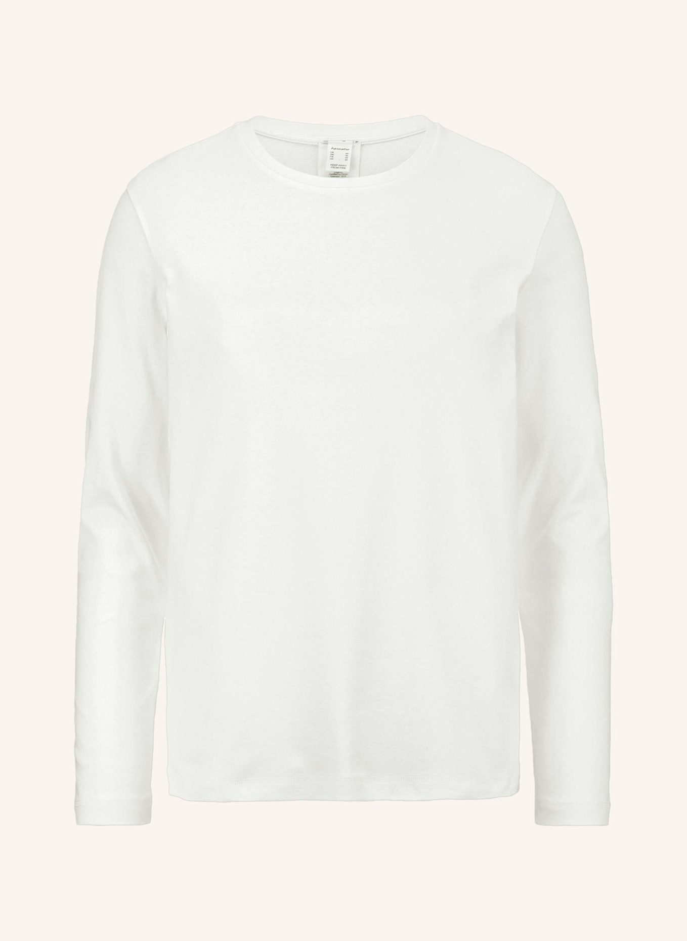 hessnatur Langarm-Schlafshirt: WEISS