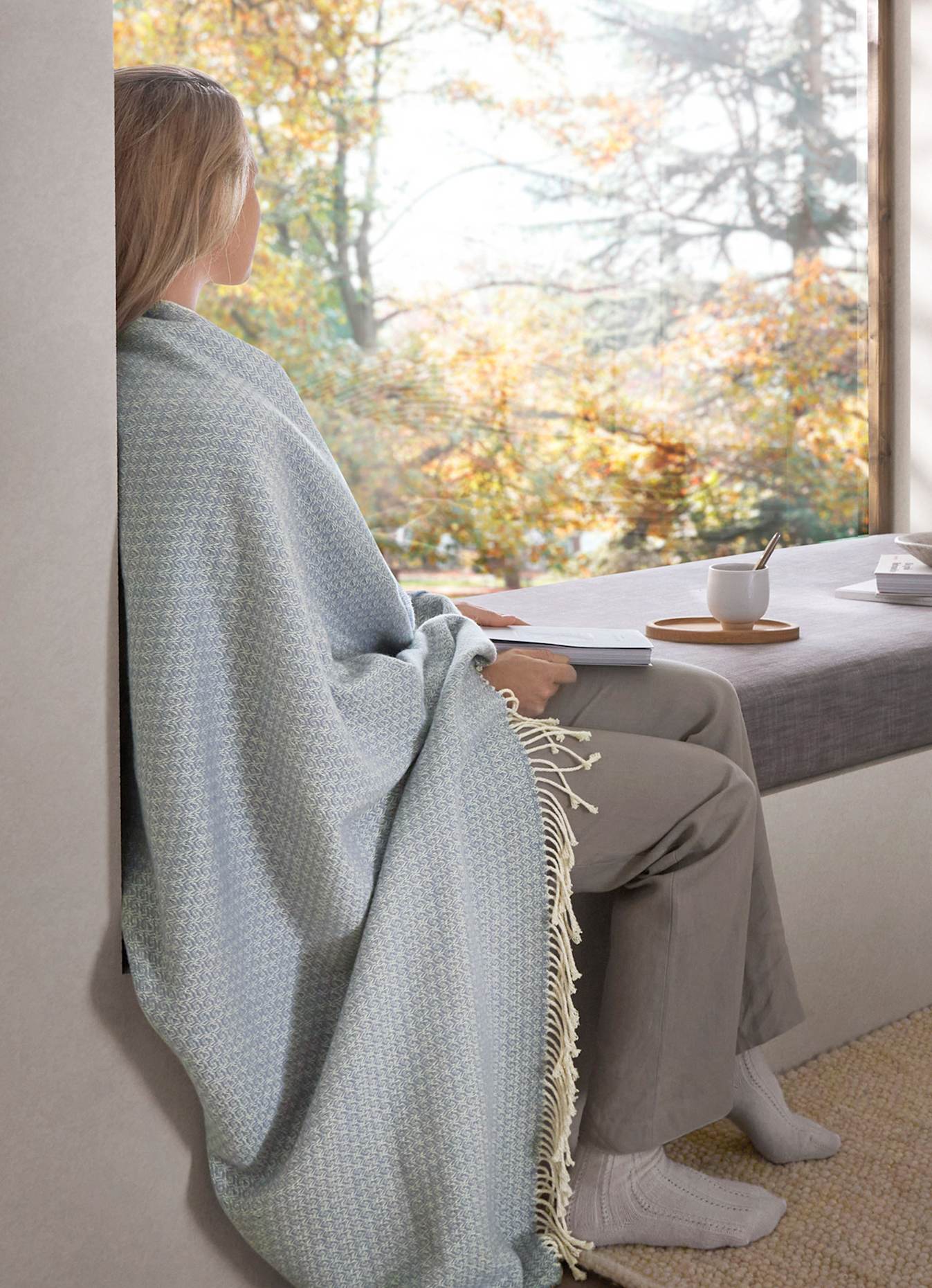 hessnatur Mix Plaid: BLAU