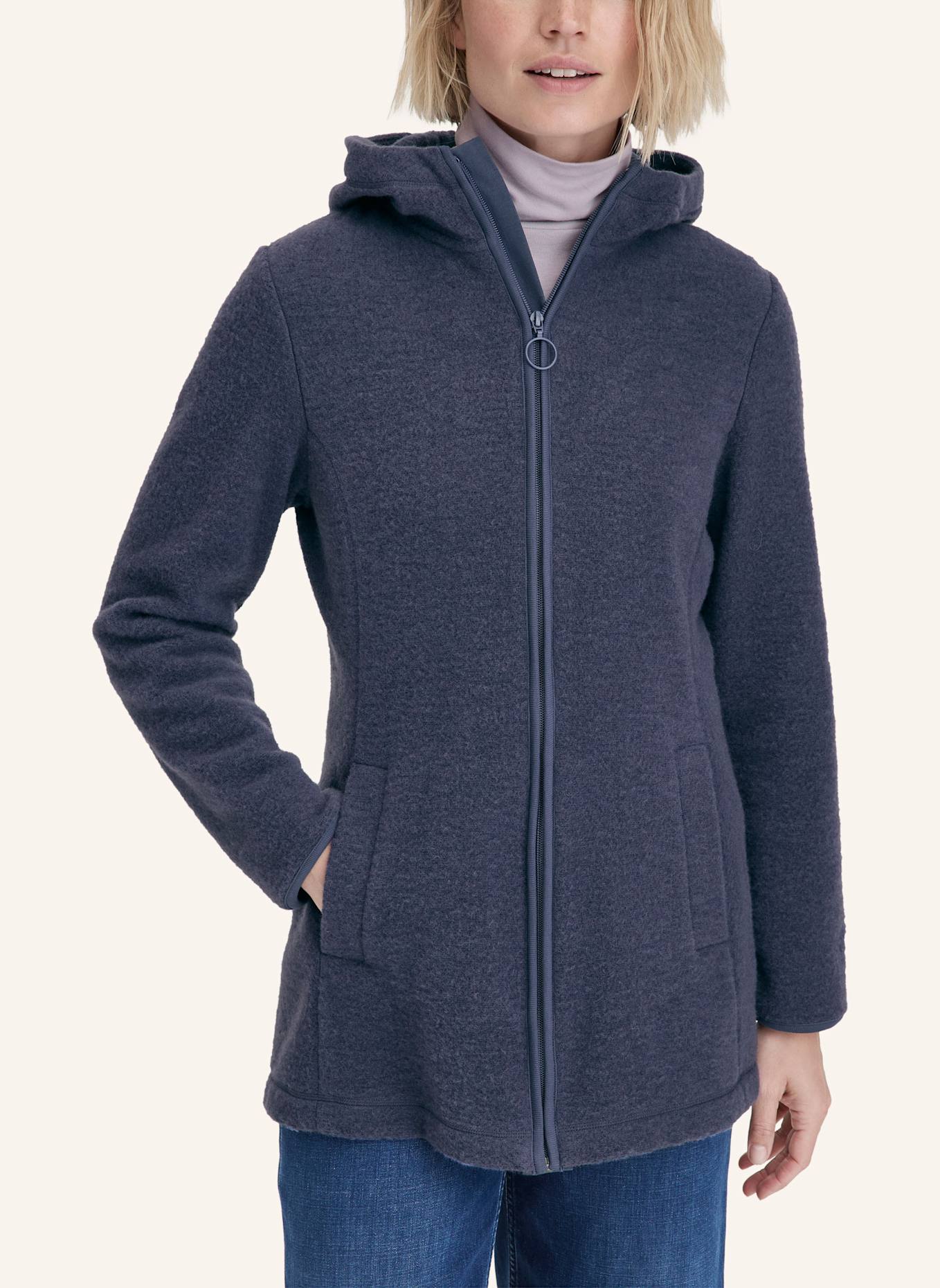hessnatur Wollfleece Kapuzen-Jacke: LILA