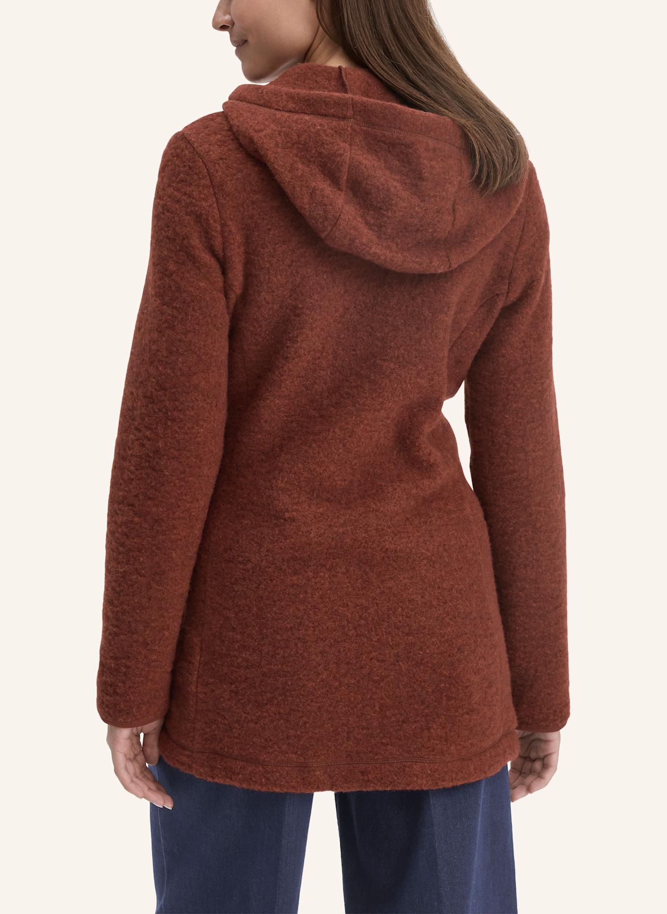 hessnatur Wollfleece Kapuzen-Jacke: BRAUN