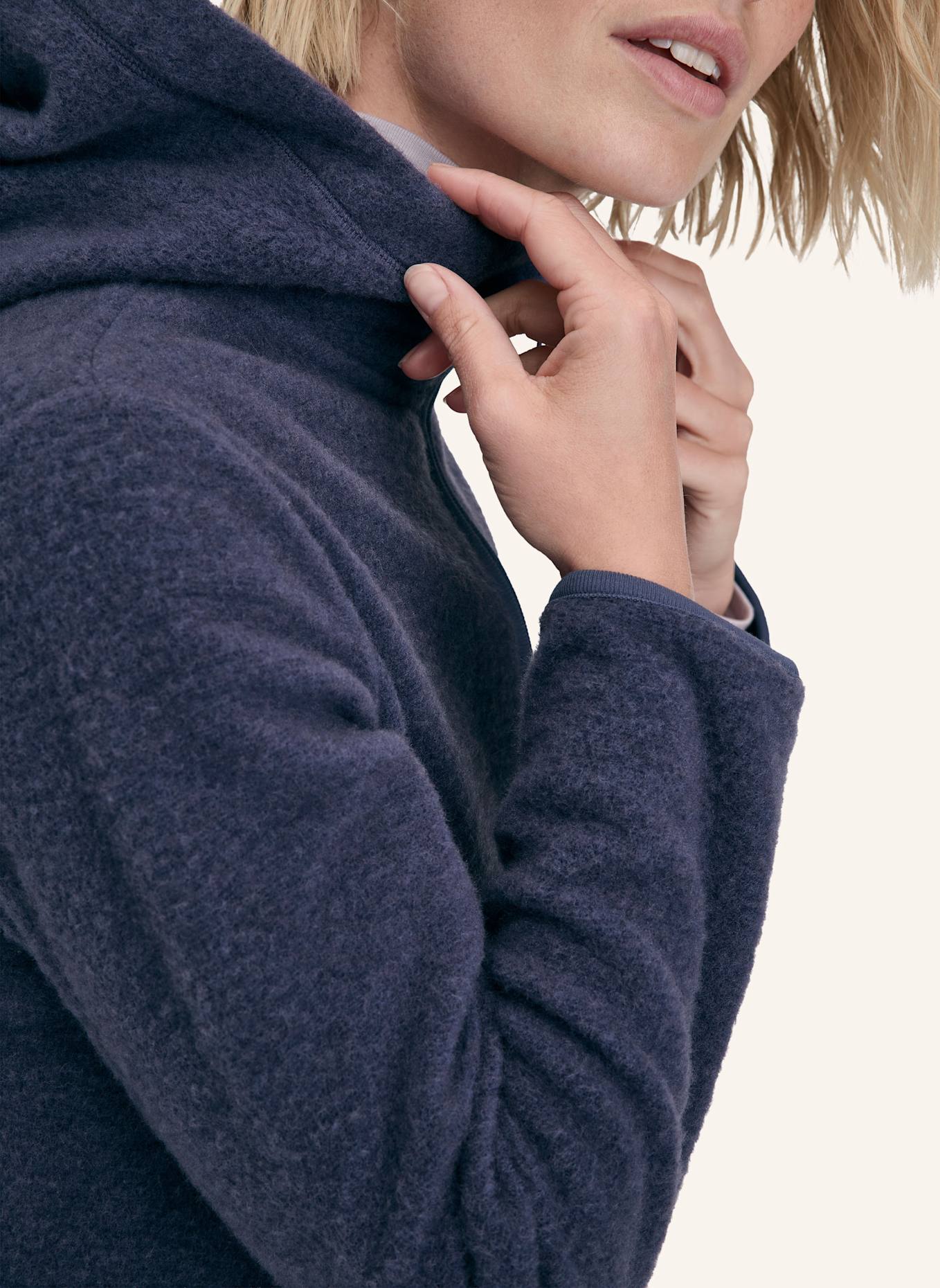 hessnatur Wollfleece Kapuzen-Jacke: LILA