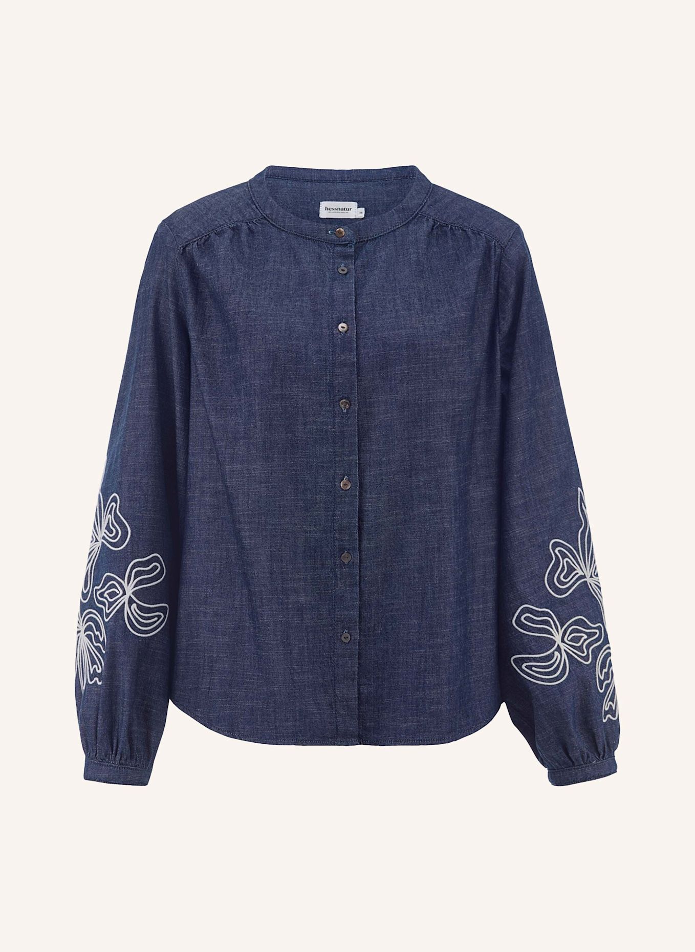 hessnatur Jeans Bluse: BLAU