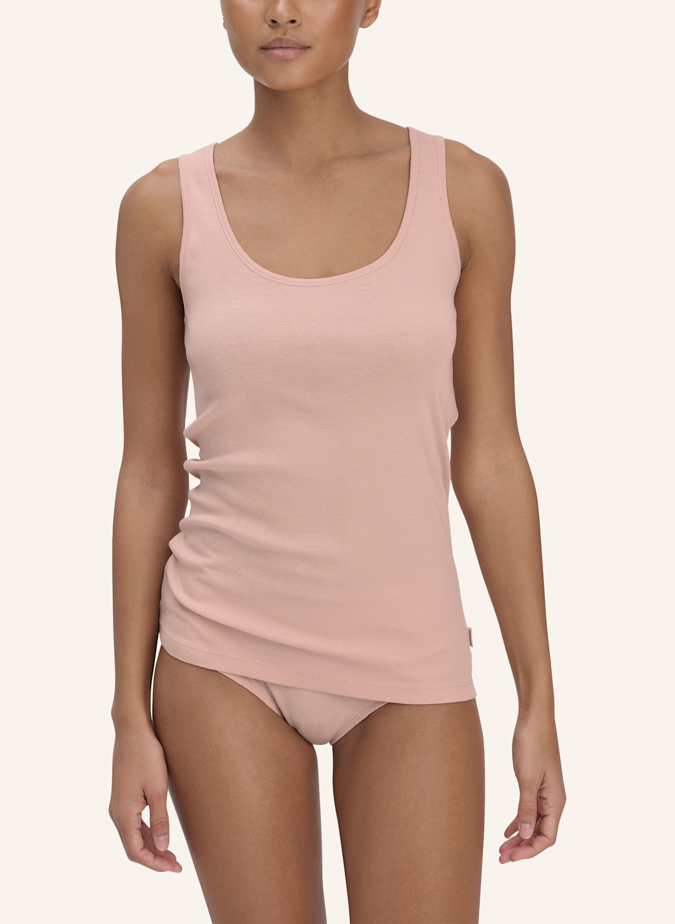 hessnatur Tanktop Rundhals Fitted 2er-Set: ROSA