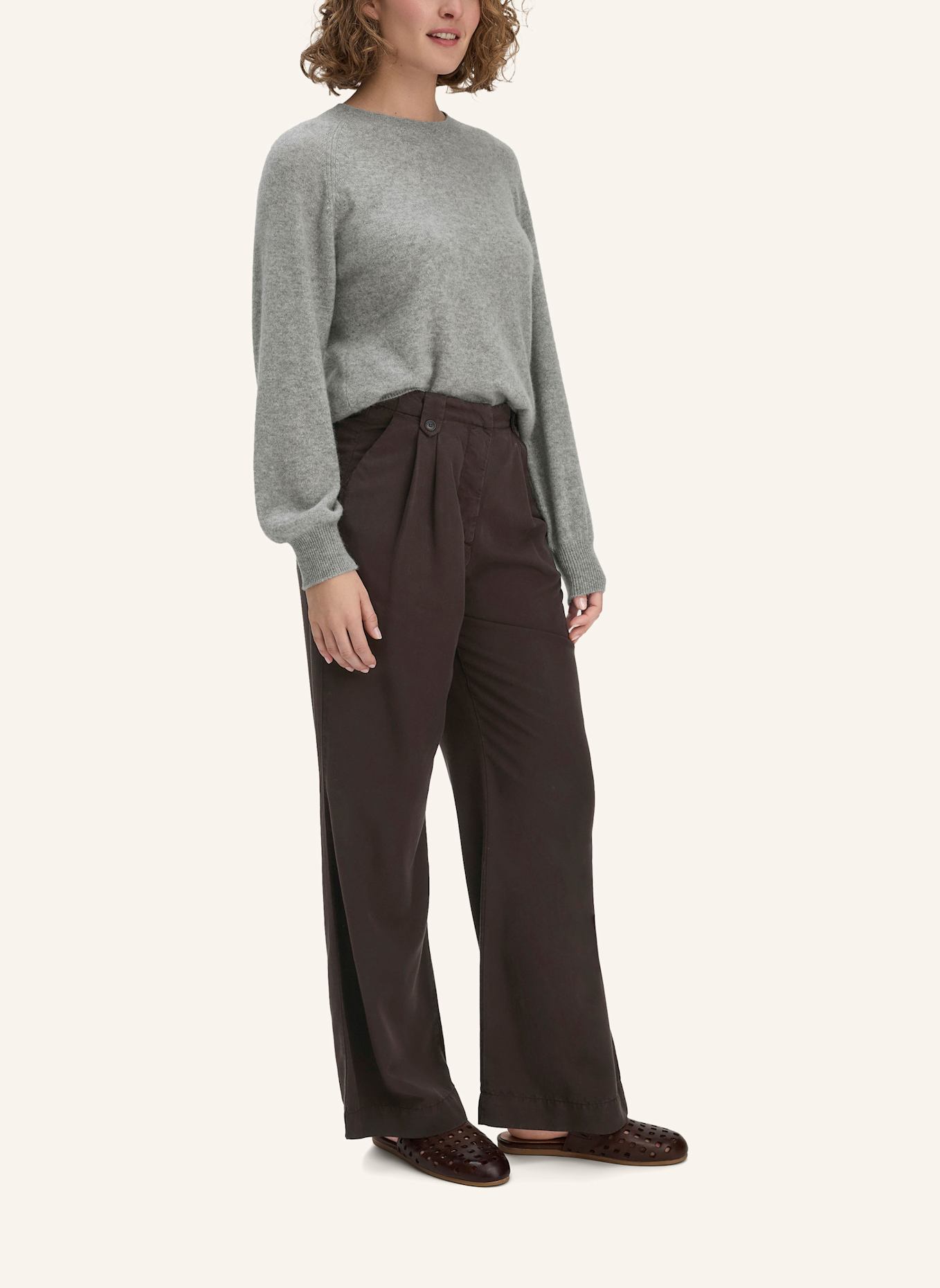 hessnatur Bundfalten Hose: BRAUN