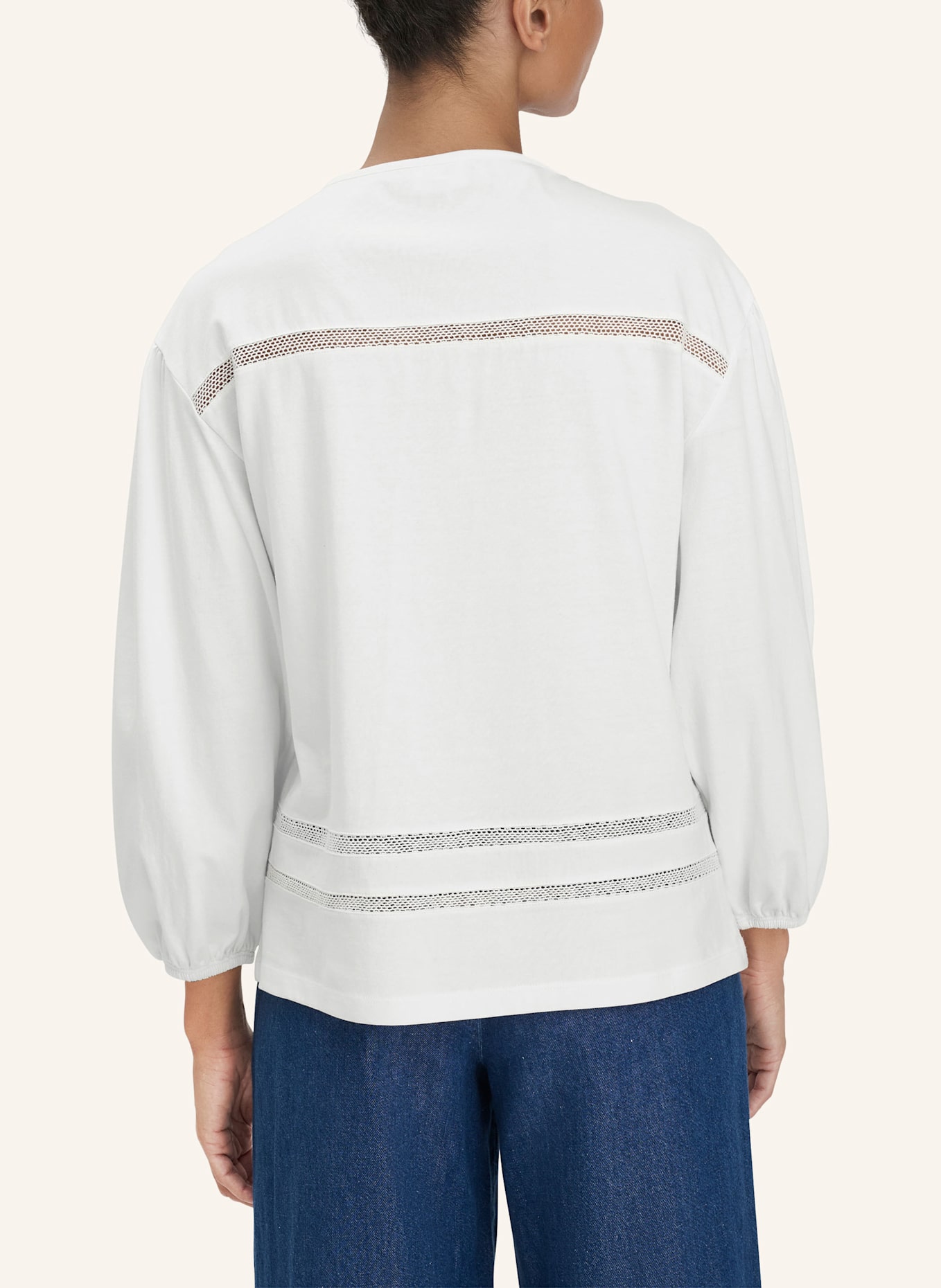 hessnatur Bohemian Longsleeve: WEISS
