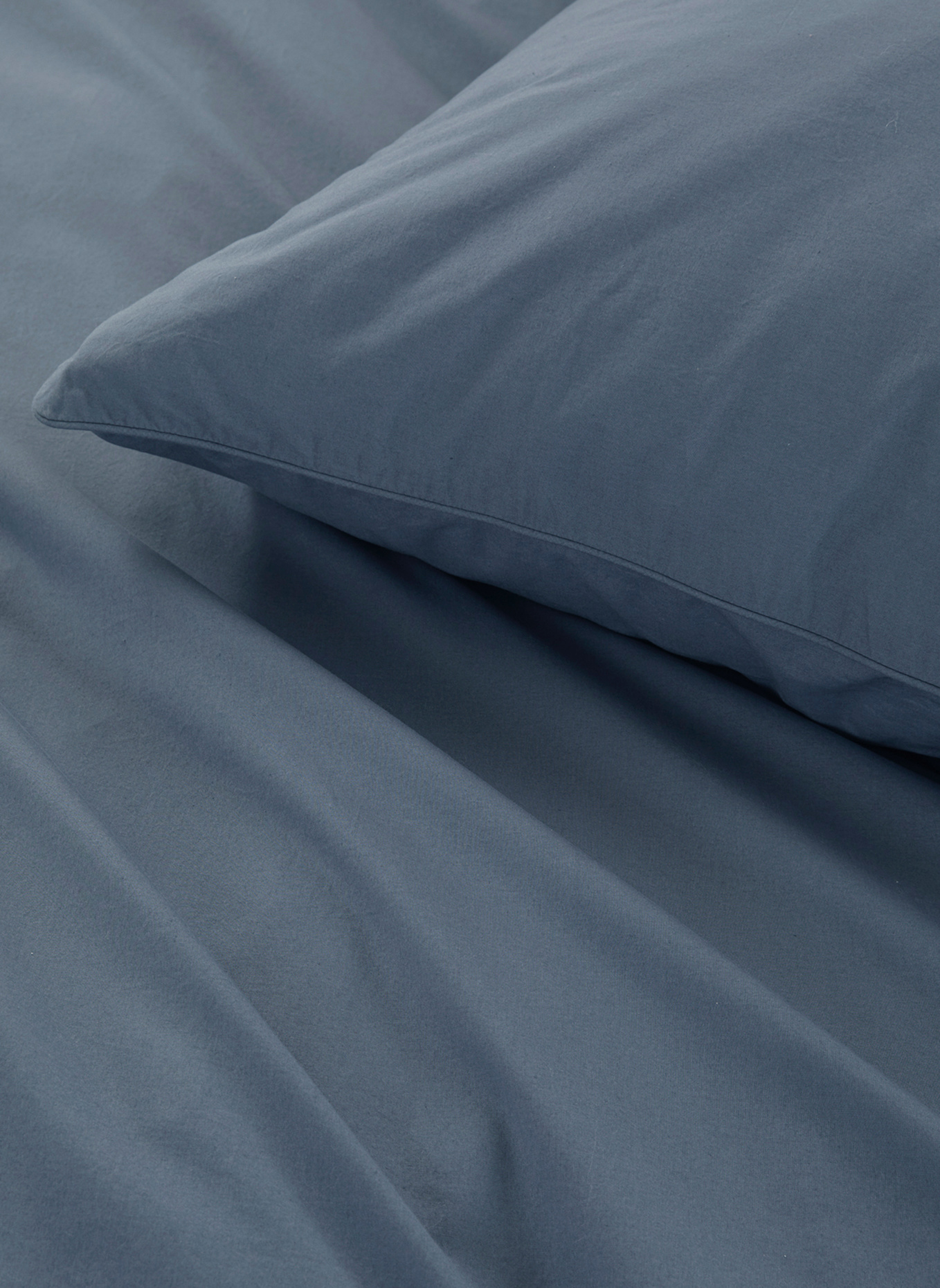 hessnatur Perkal Bettwäsche-Set: BLAU
