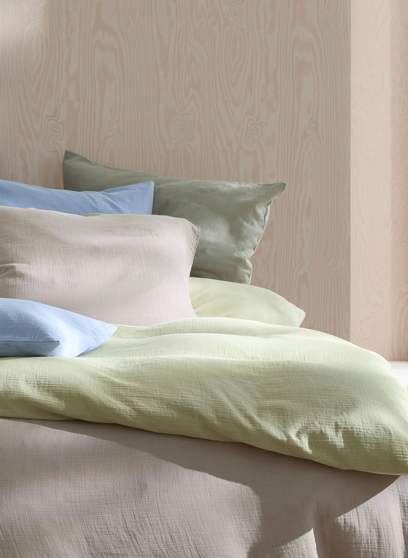 hessnatur Musselin Bettwäsche-Set: BEIGE