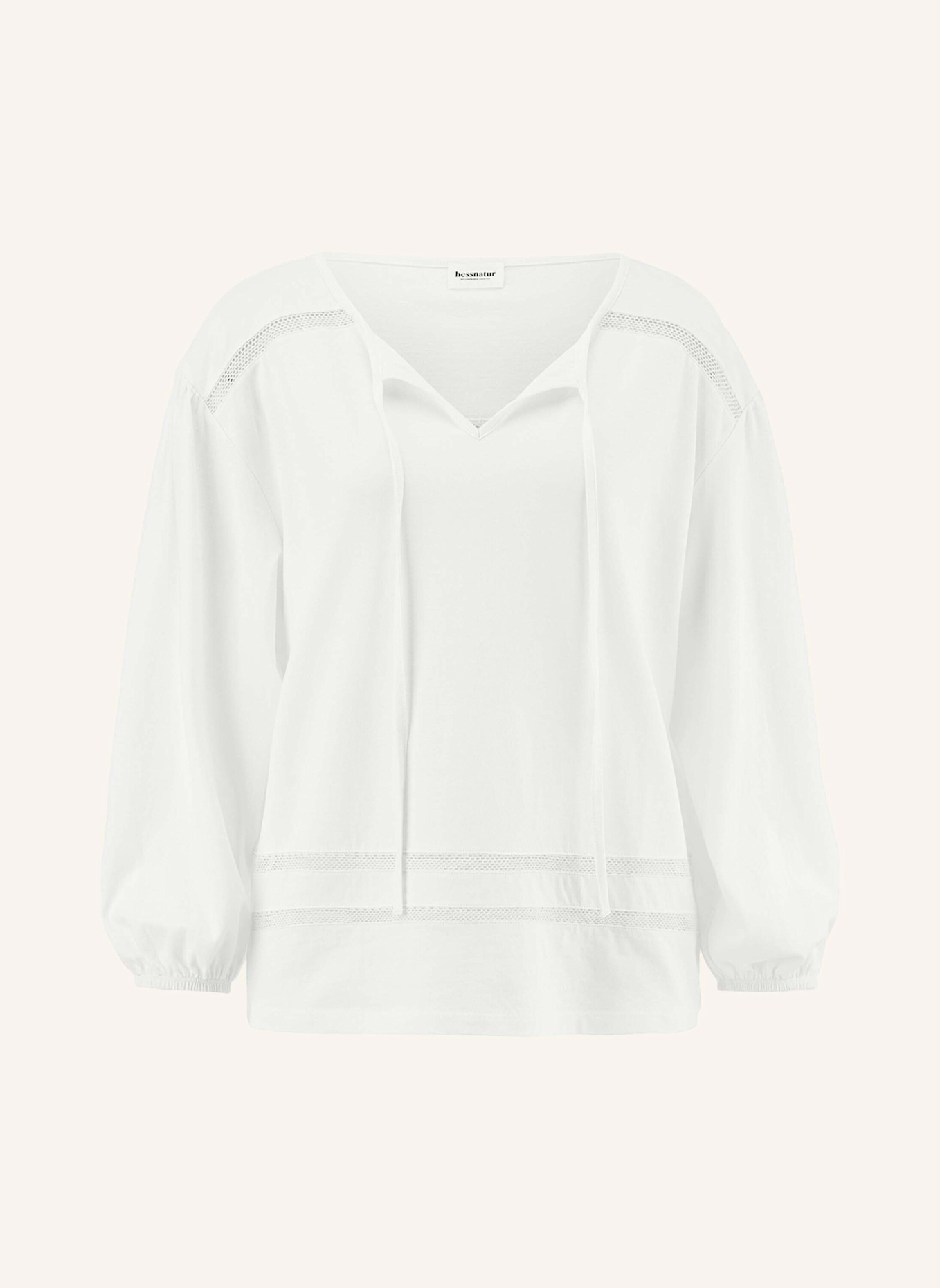 hessnatur Bohemian Longsleeve: WEISS