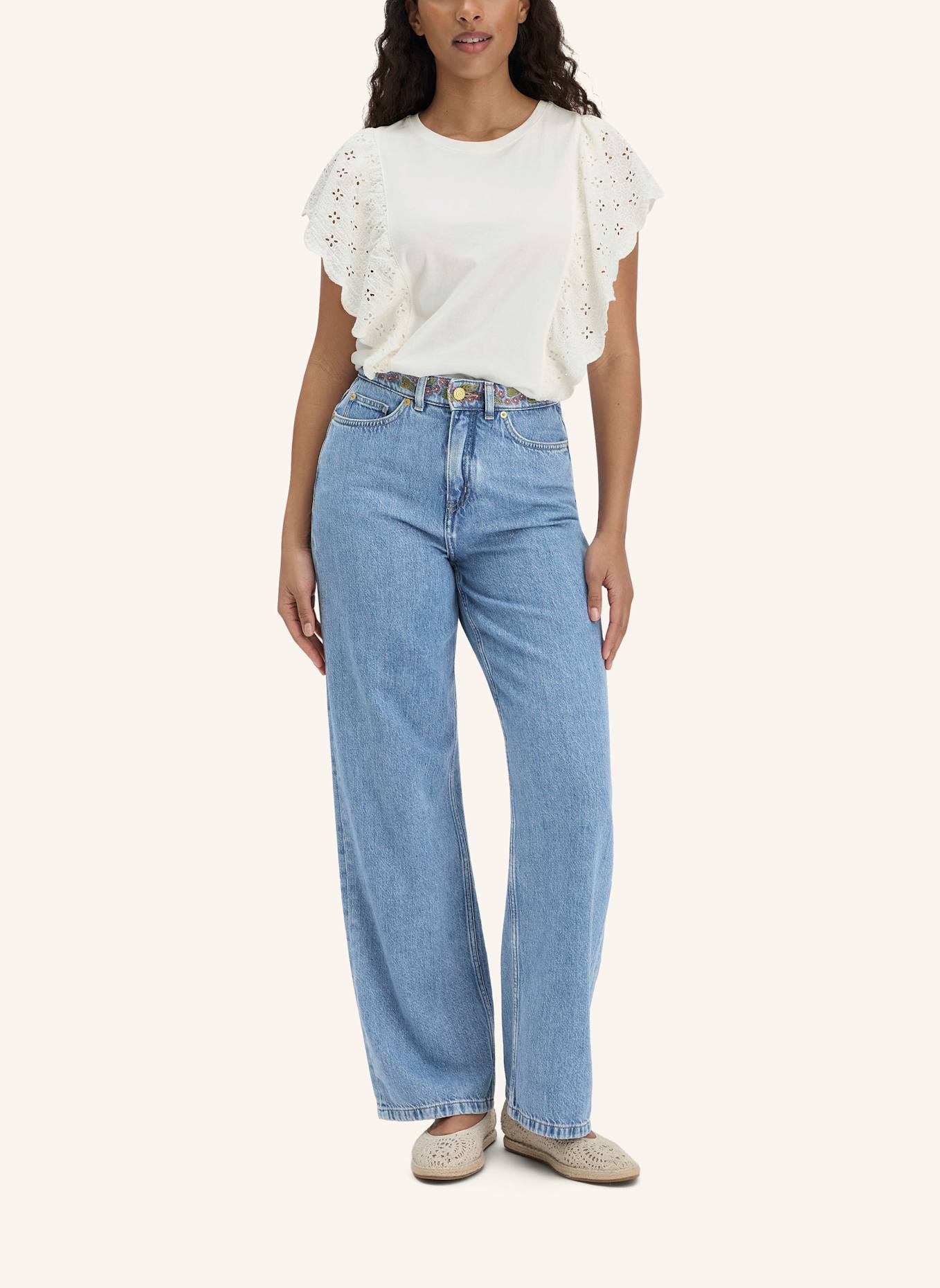 hessnatur Bohemian T-Shirt: WEISS