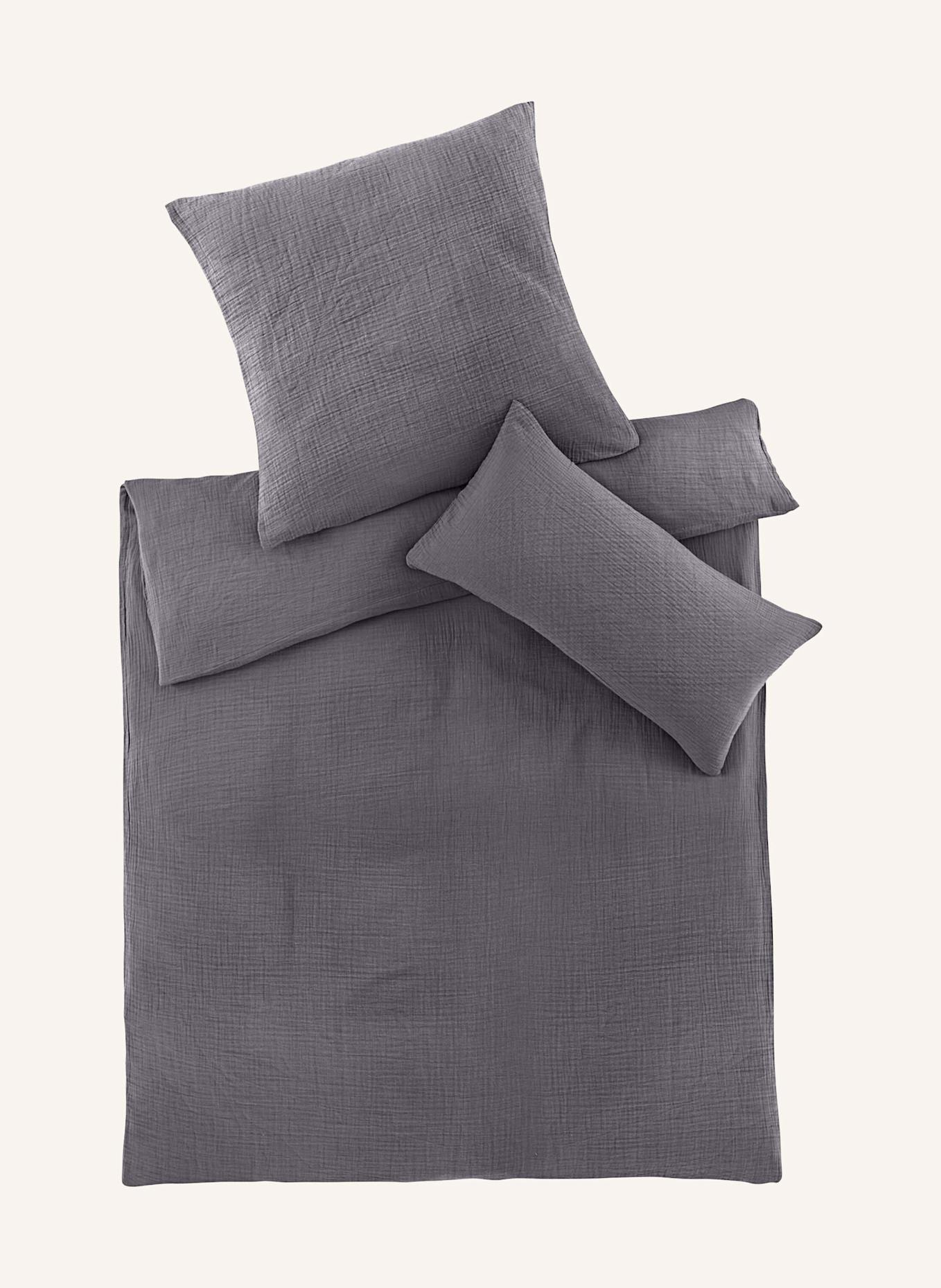 hessnatur Musselin Bettwäsche-Set: GRAU