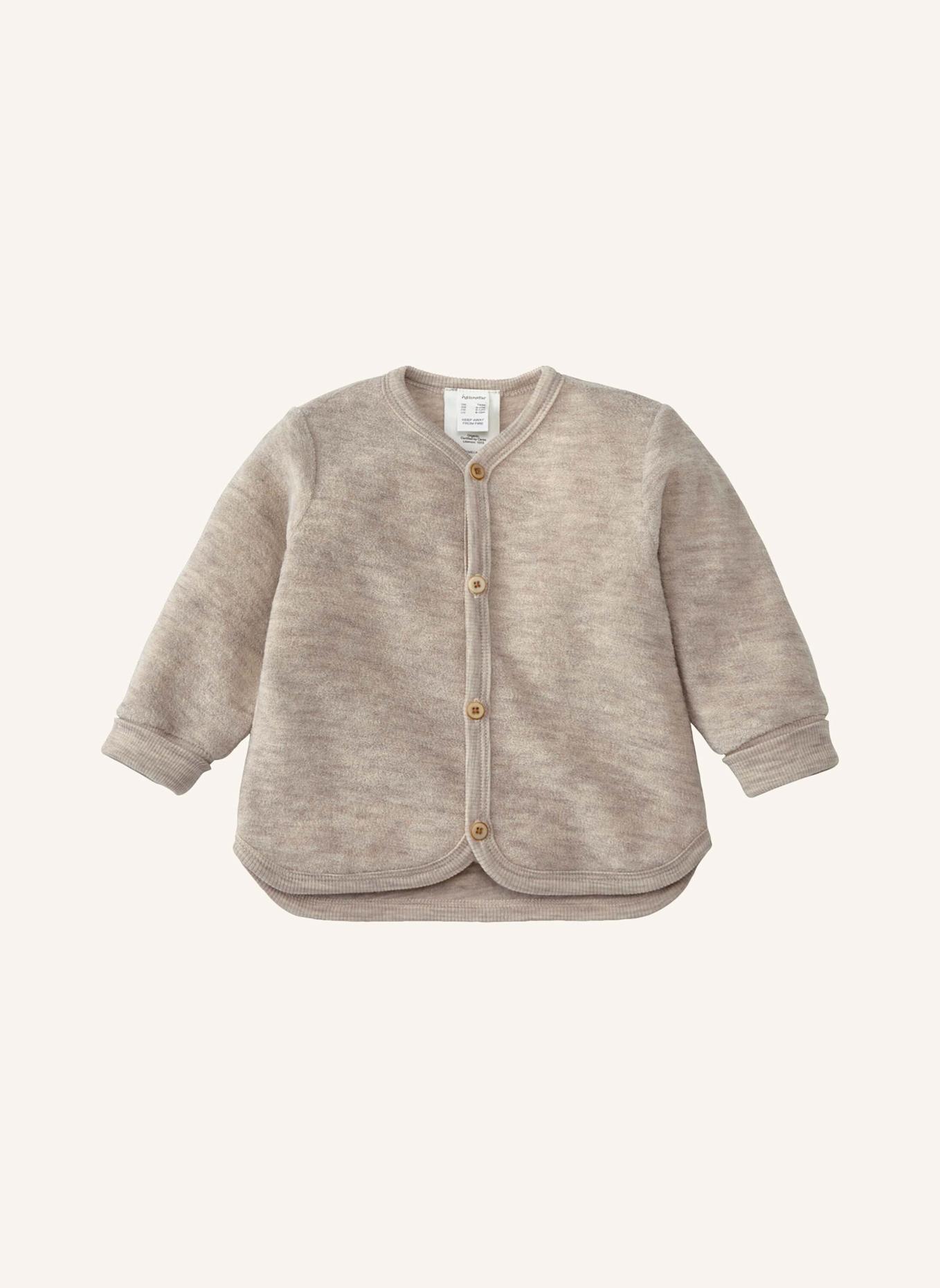 hessnatur Wollfrottee-Jacke: BEIGE