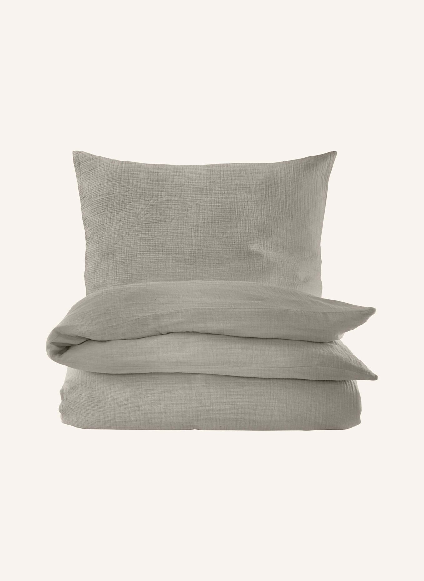 hessnatur Musselin Bettwäsche-Set: BEIGE