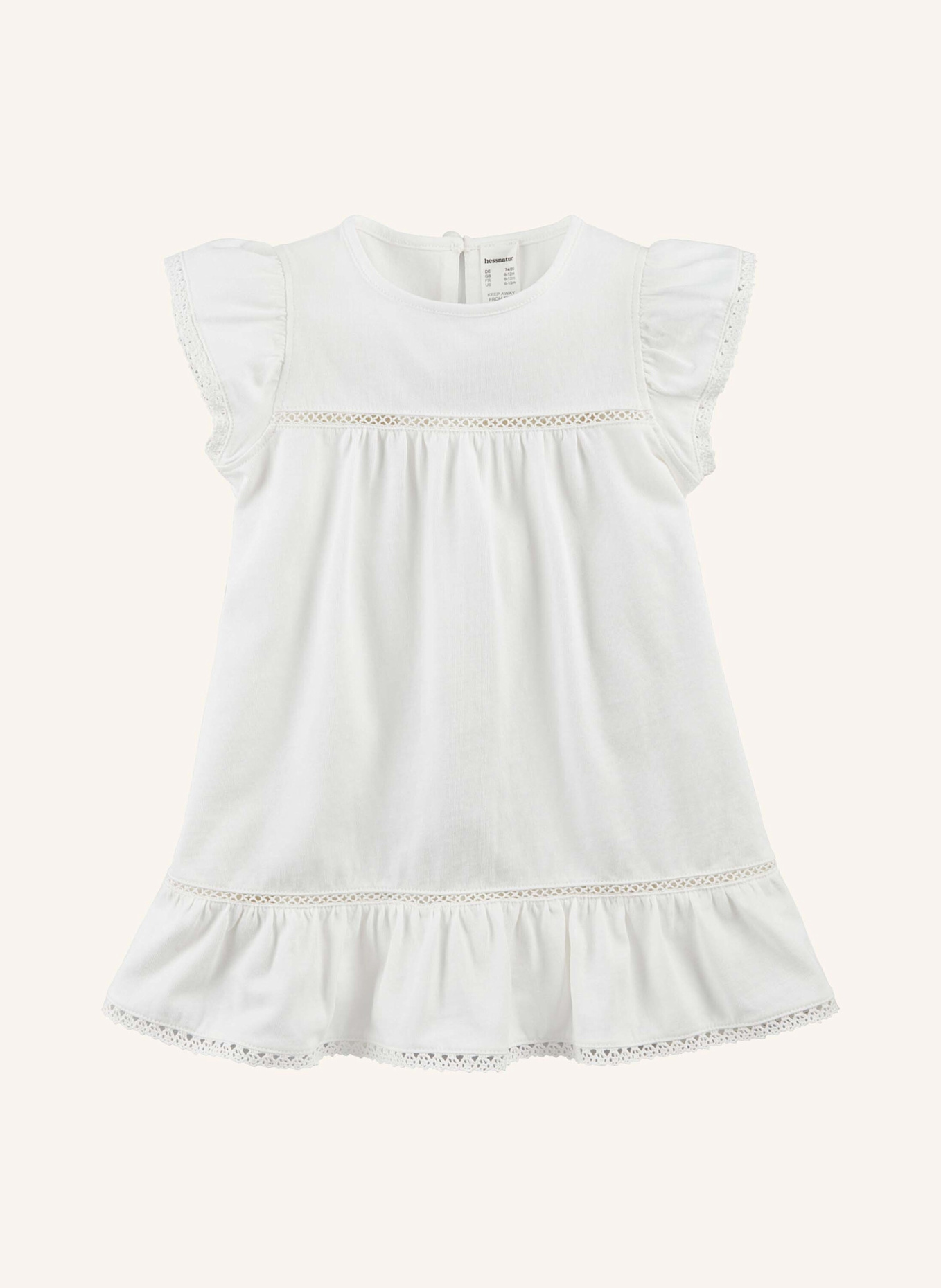 hessnatur Jersey Kleid: WEISS