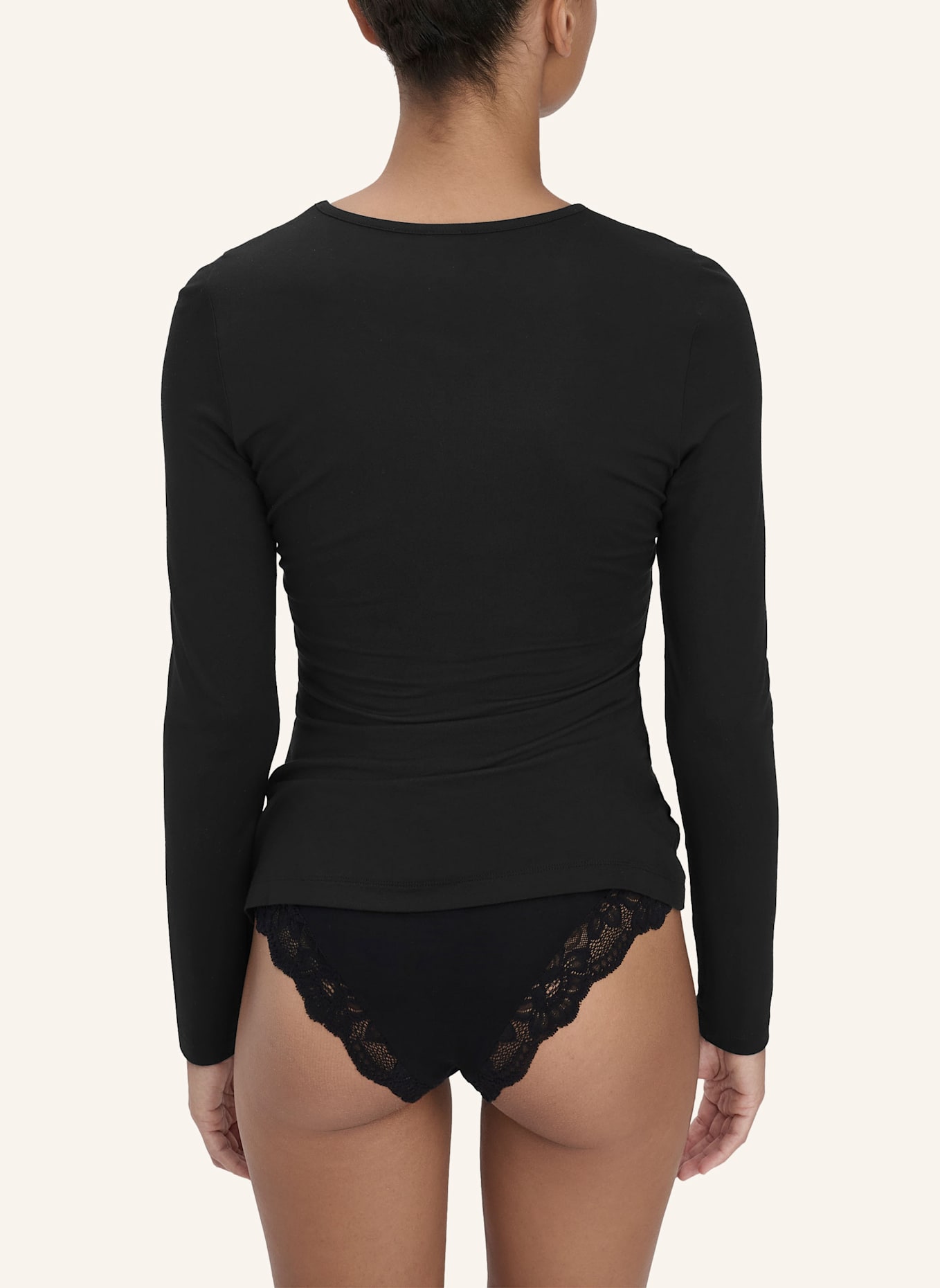 hessnatur Longsleeve: SCHWARZ