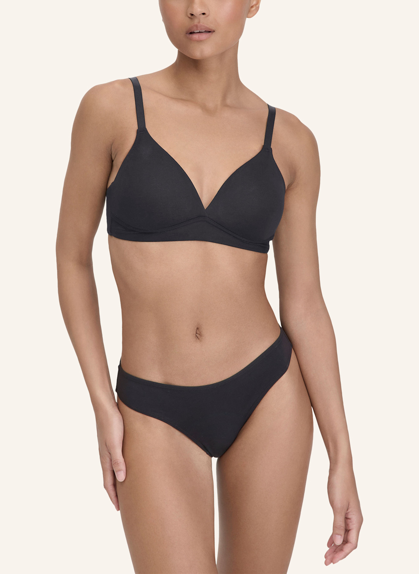 hessnatur Slip Regular Cut 3er Pack: SCHWARZ