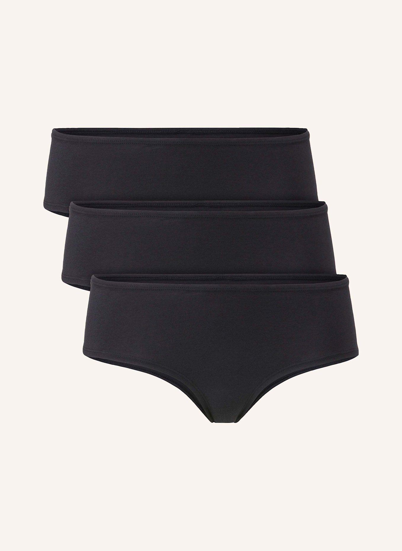 hessnatur Panty Regular Cut im 3er Pack: SCHWARZ
