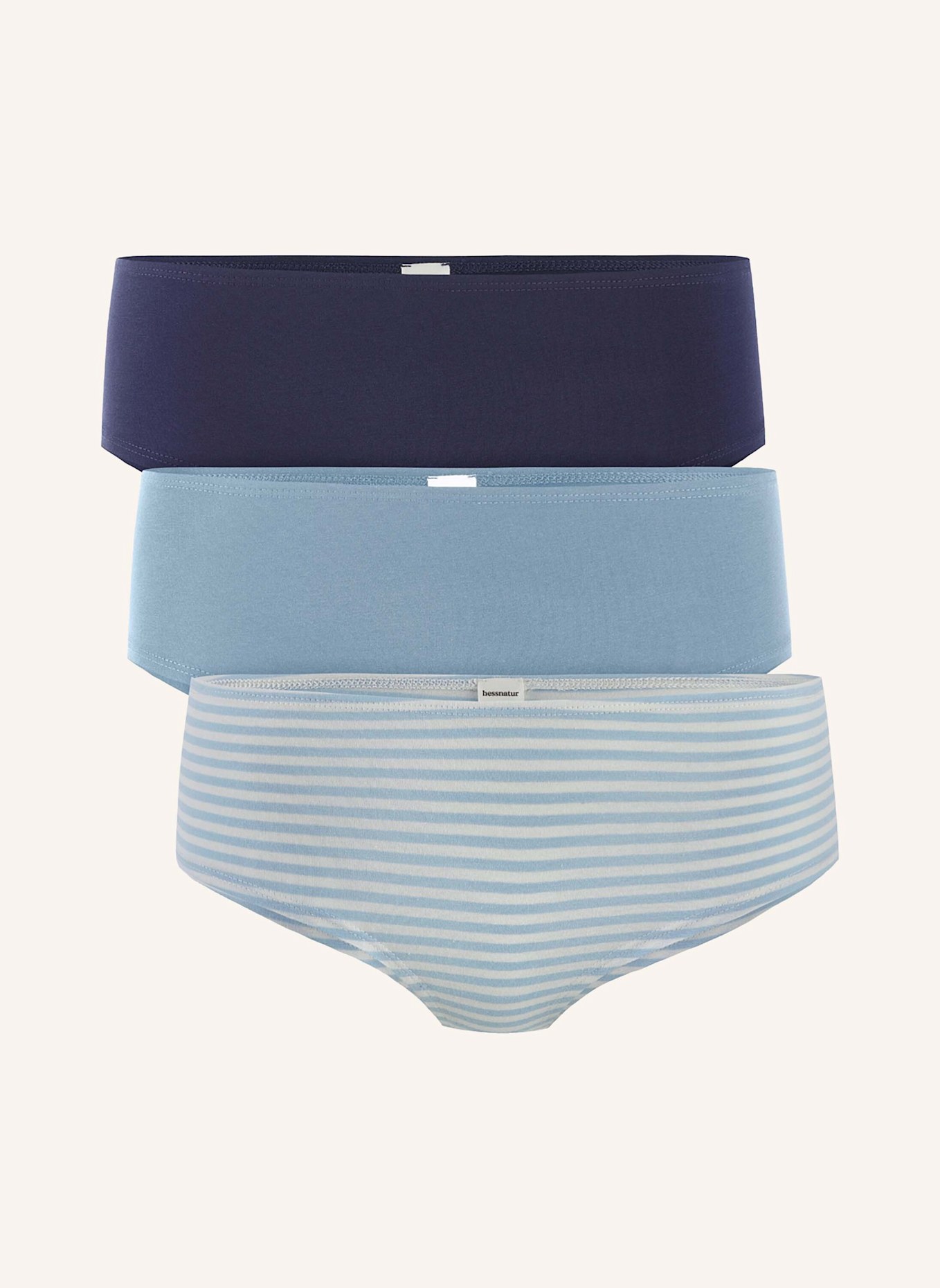 hessnatur Panty Regular Cut im 3er Pack: BLAU