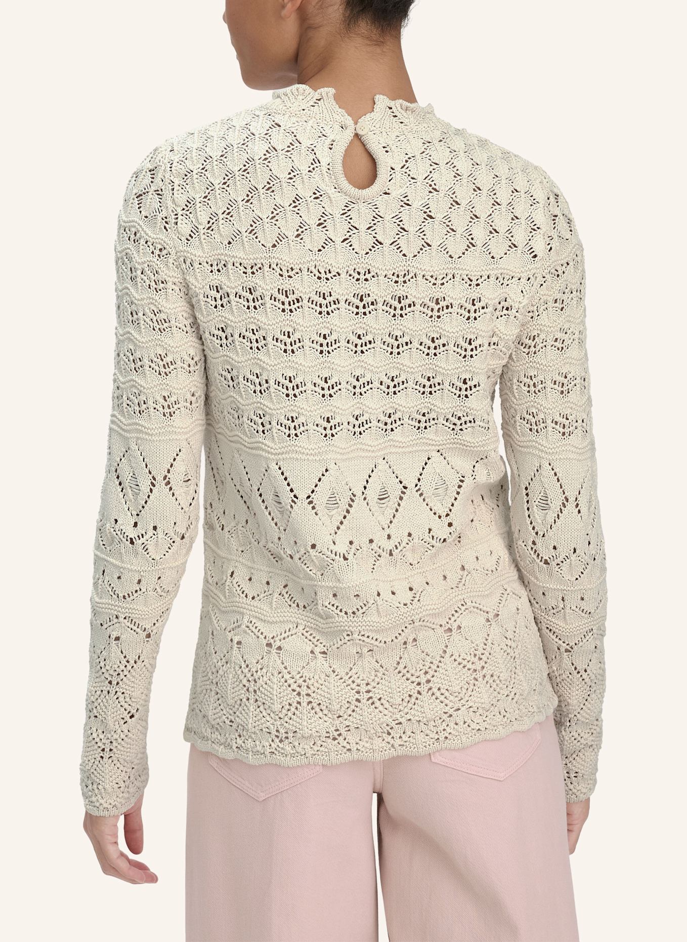 hessnatur Strick Pullover: WEISS