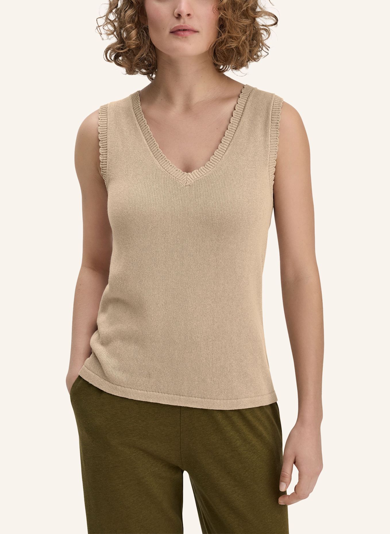 hessnatur Strick Top: BEIGE