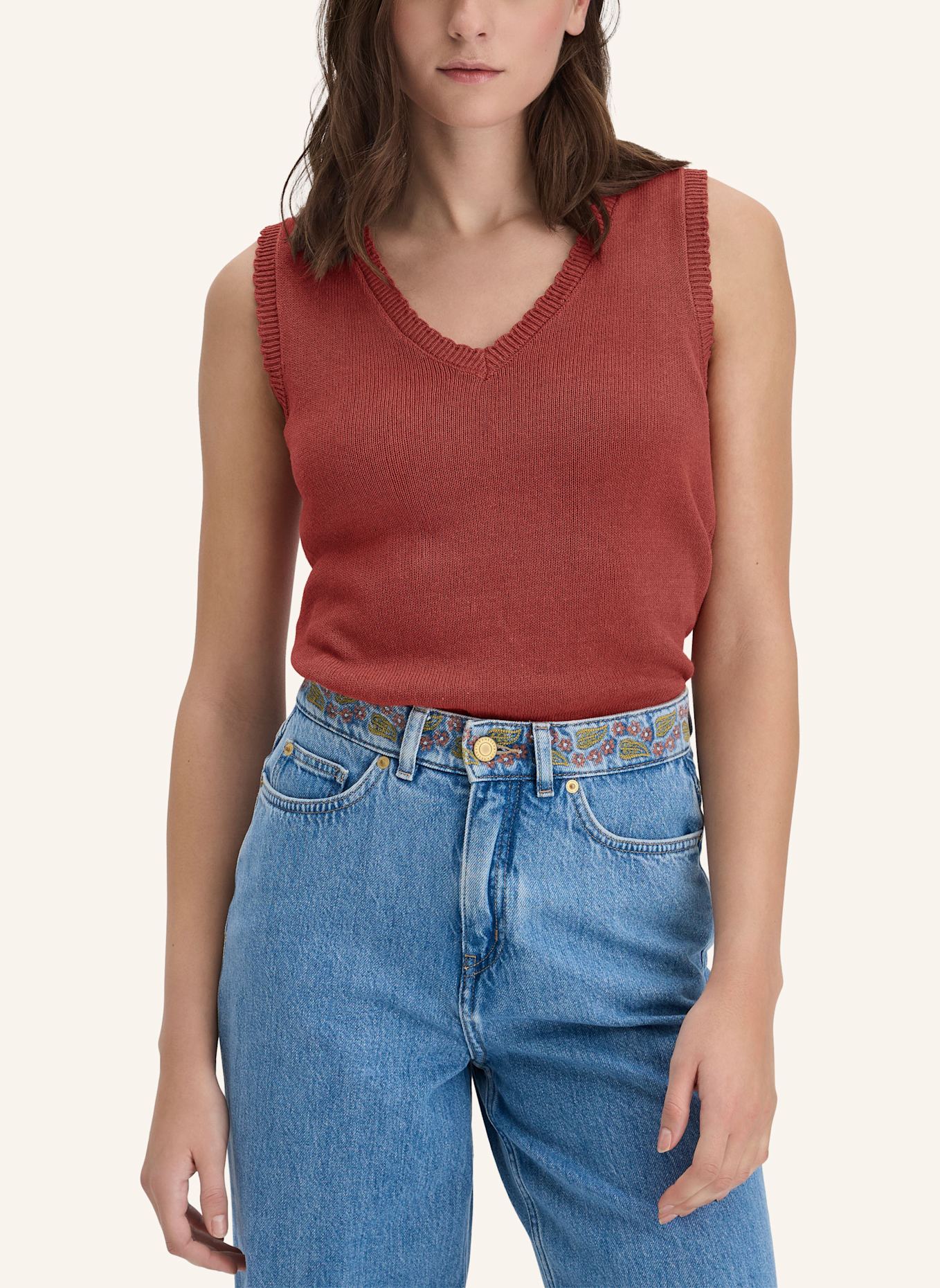 hessnatur Strick Top: BRAUN