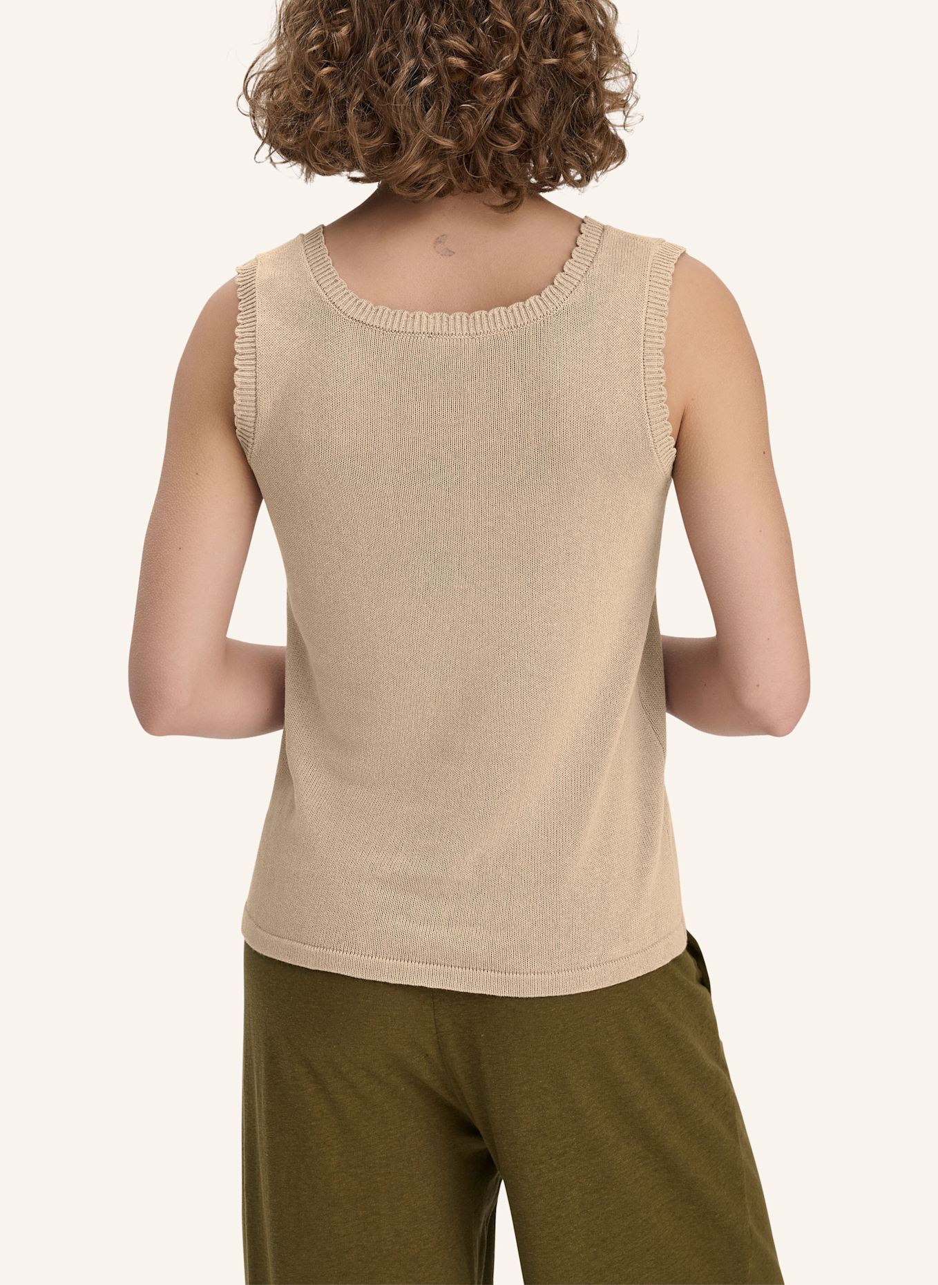 hessnatur Strick Top: BEIGE