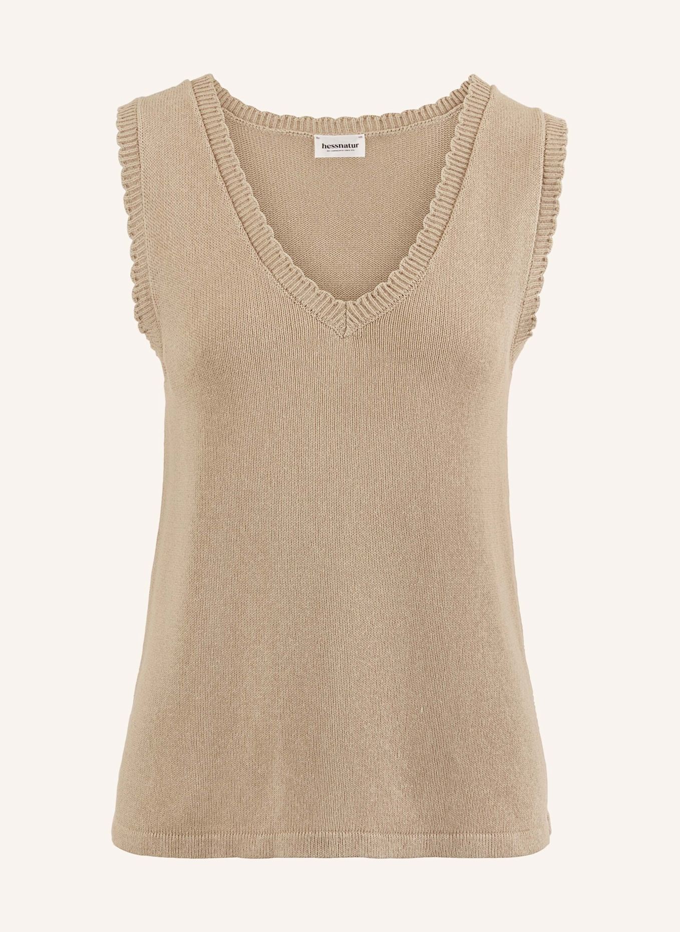 hessnatur Strick Top: BEIGE