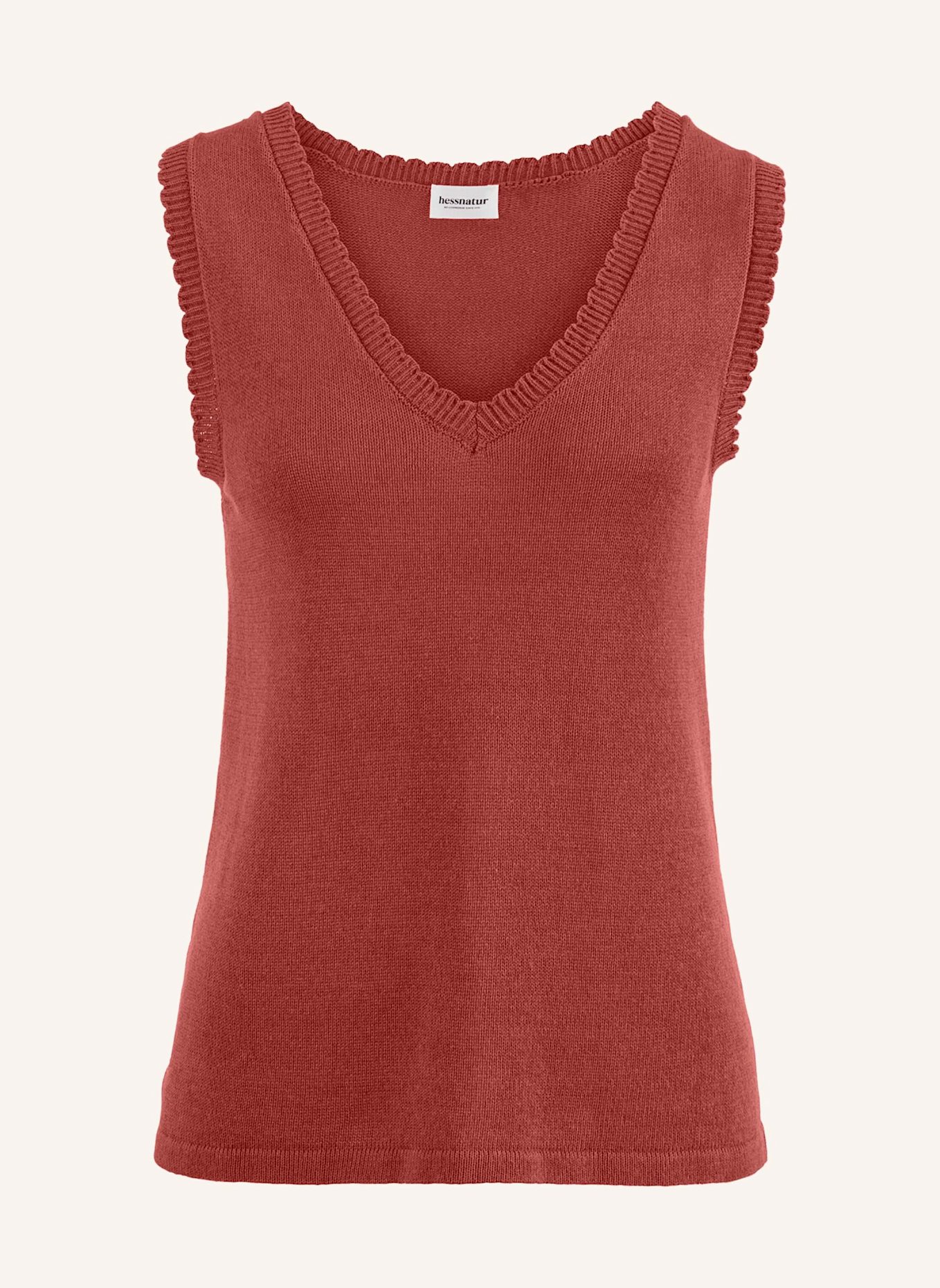 hessnatur Strick Top: BRAUN
