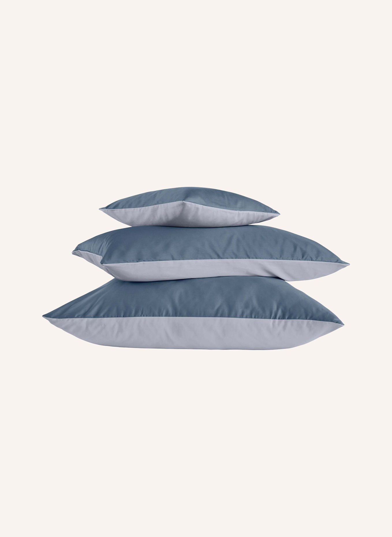hessnatur Satin Wende-Kissenbezug: BLAU