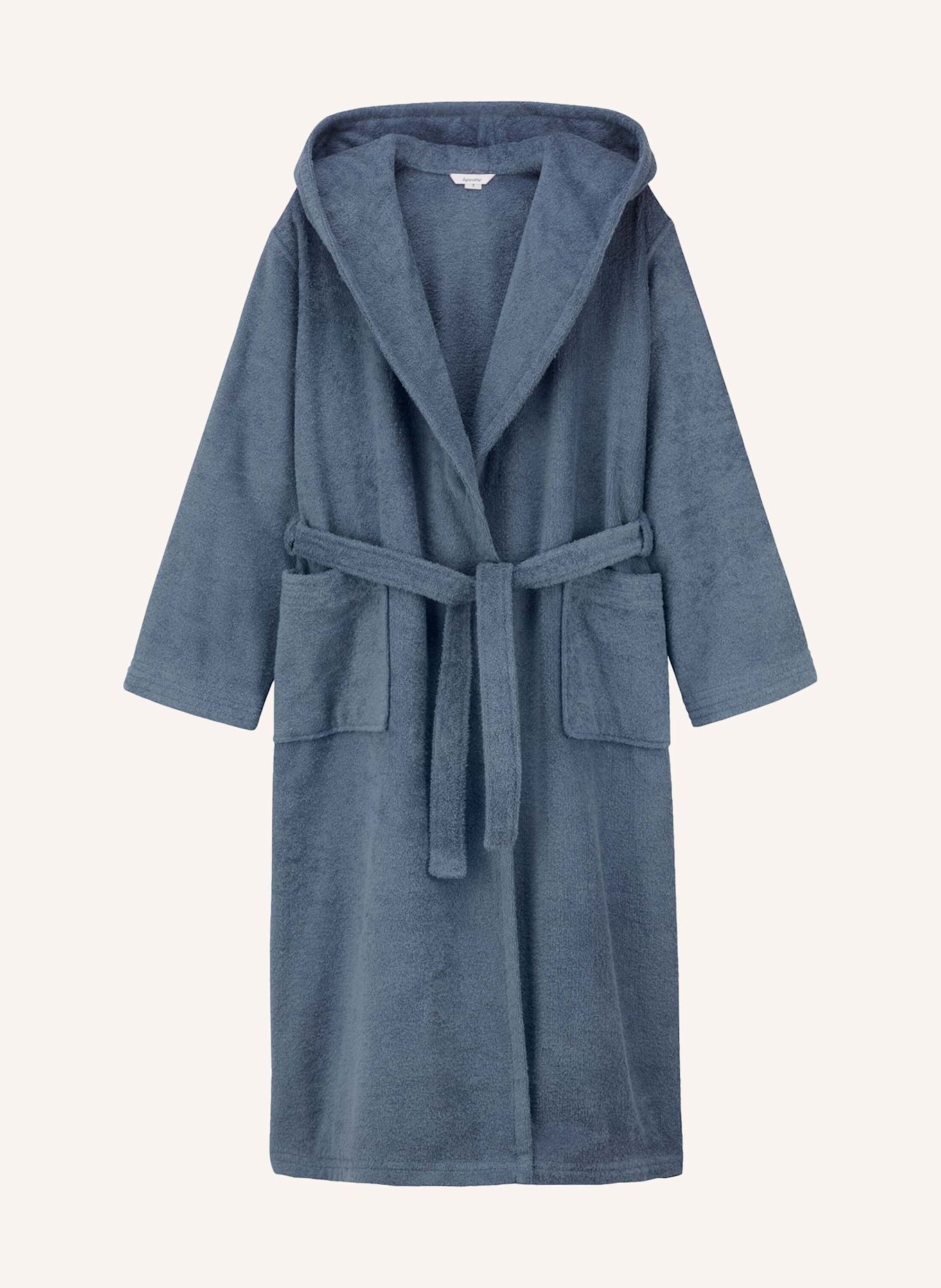 hessnatur Langer Bademantel Relaxed: BLAU