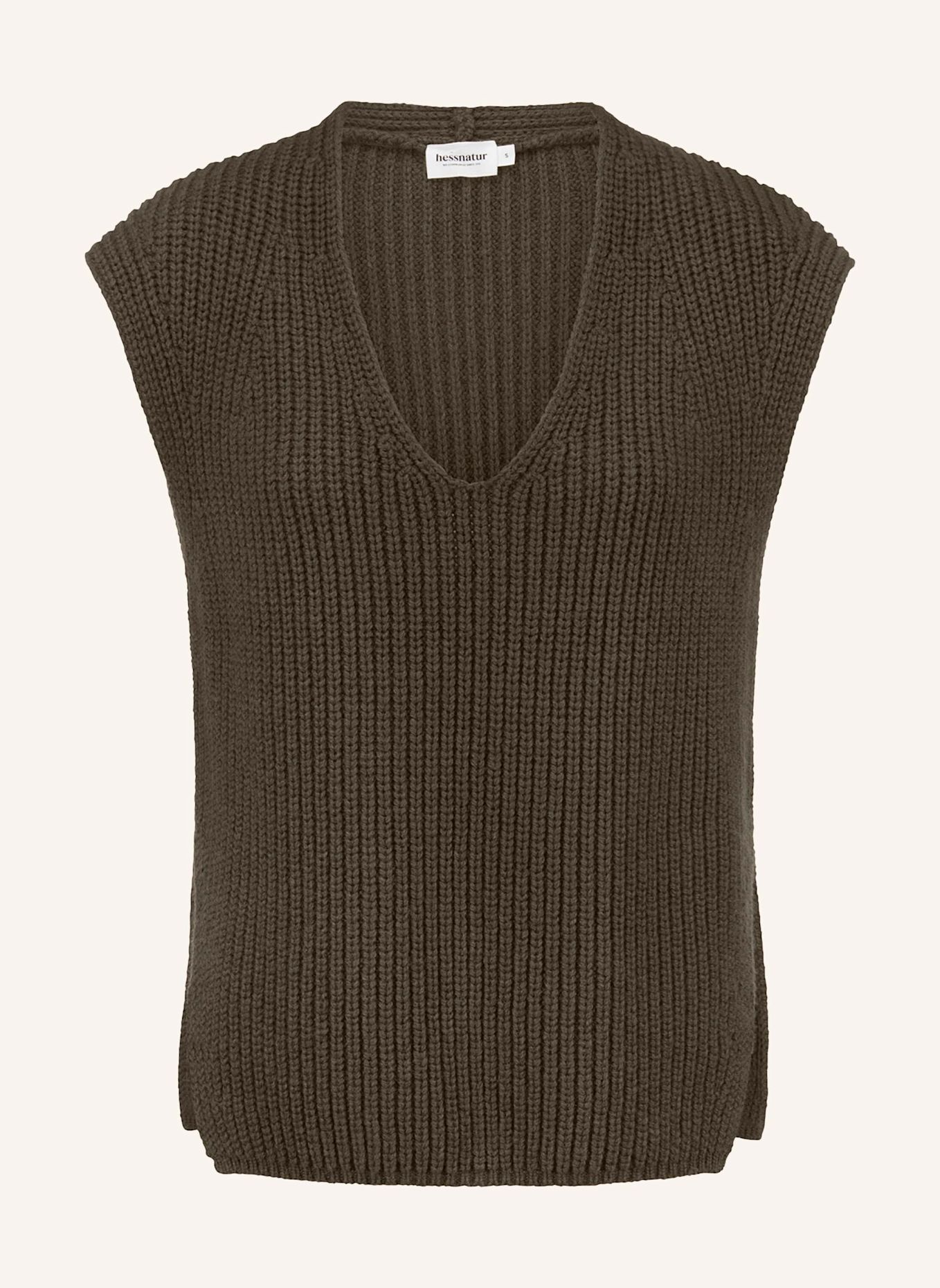 hessnatur hessnatur Strick Pullover Relaxed aus Wolle mit Bio-Baumwolle: OLIV