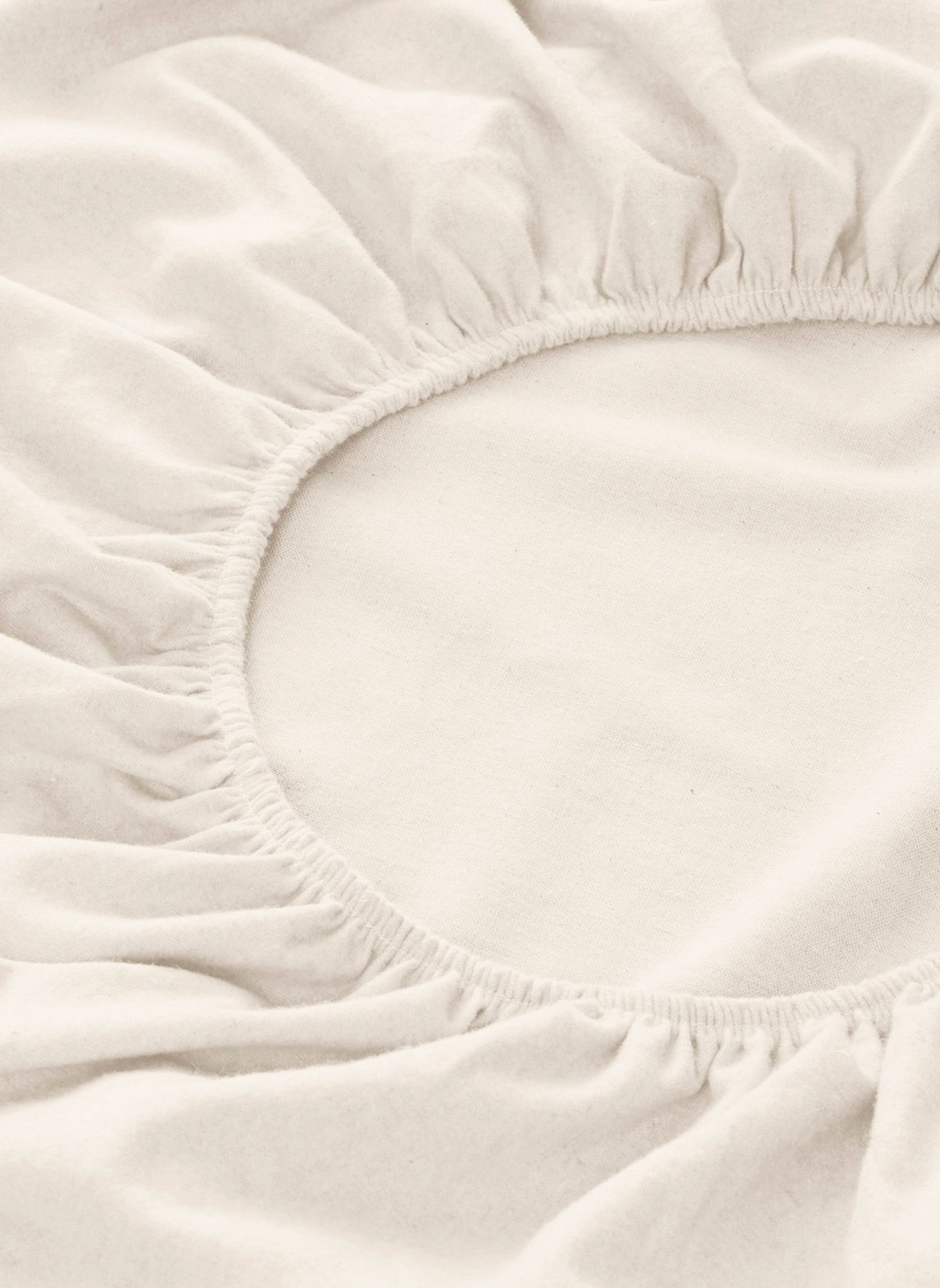 hessnatur Biber-Spannbett-Tuch: WEISS
