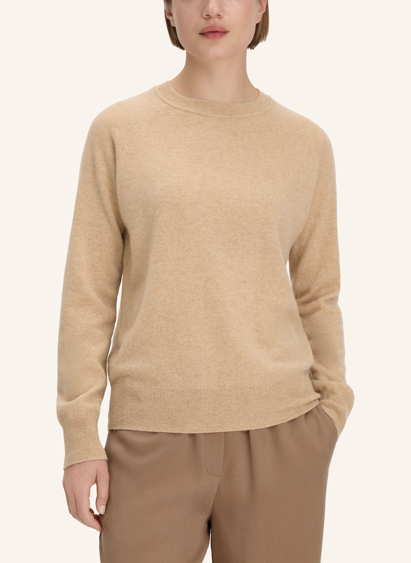 hessnatur hessnatur Strick Pullover Relaxed aus Cashmere mit Recycling-Anteil: GOLD