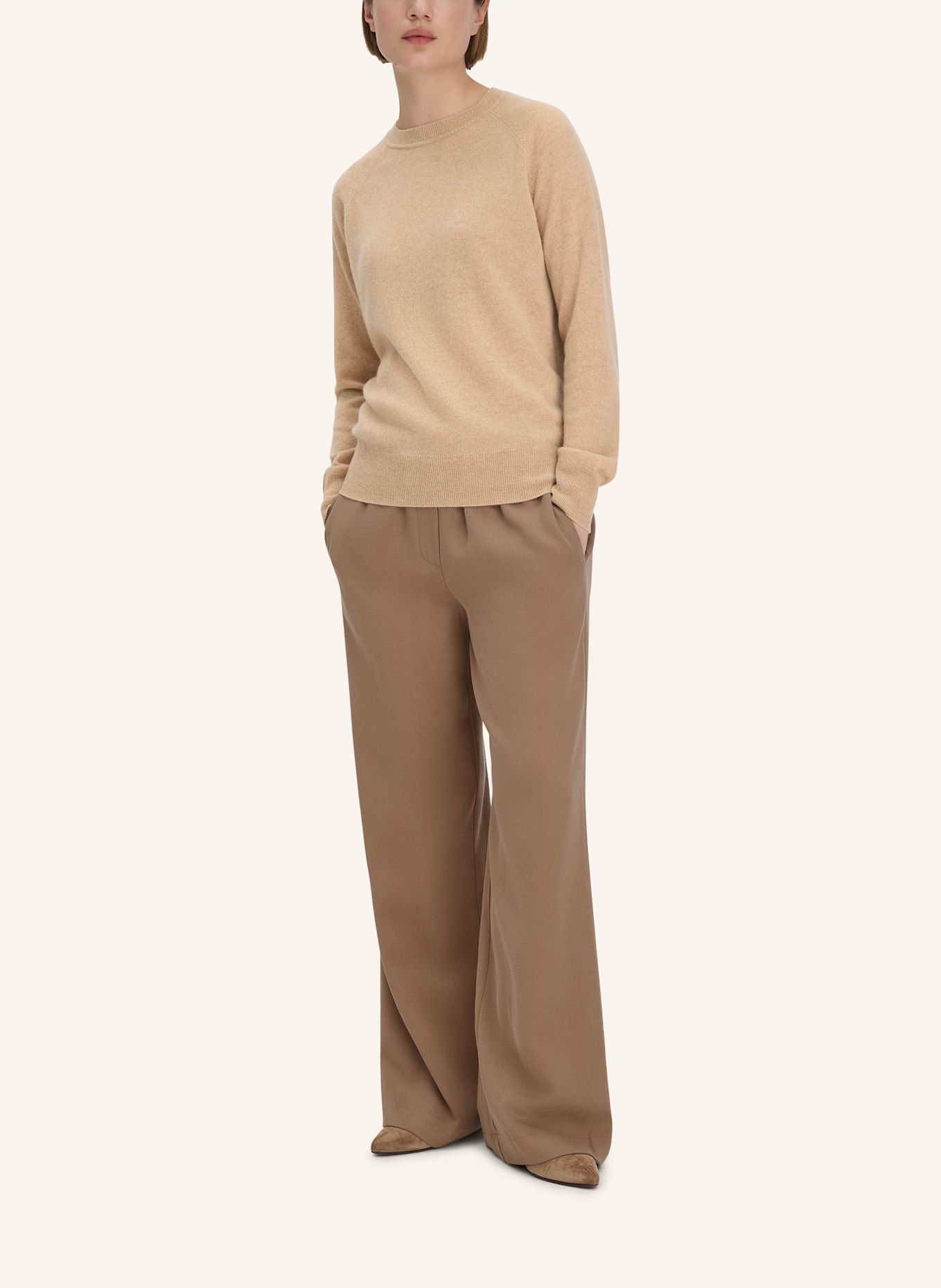 hessnatur hessnatur Strick Pullover Relaxed aus Cashmere mit Recycling-Anteil: GOLD