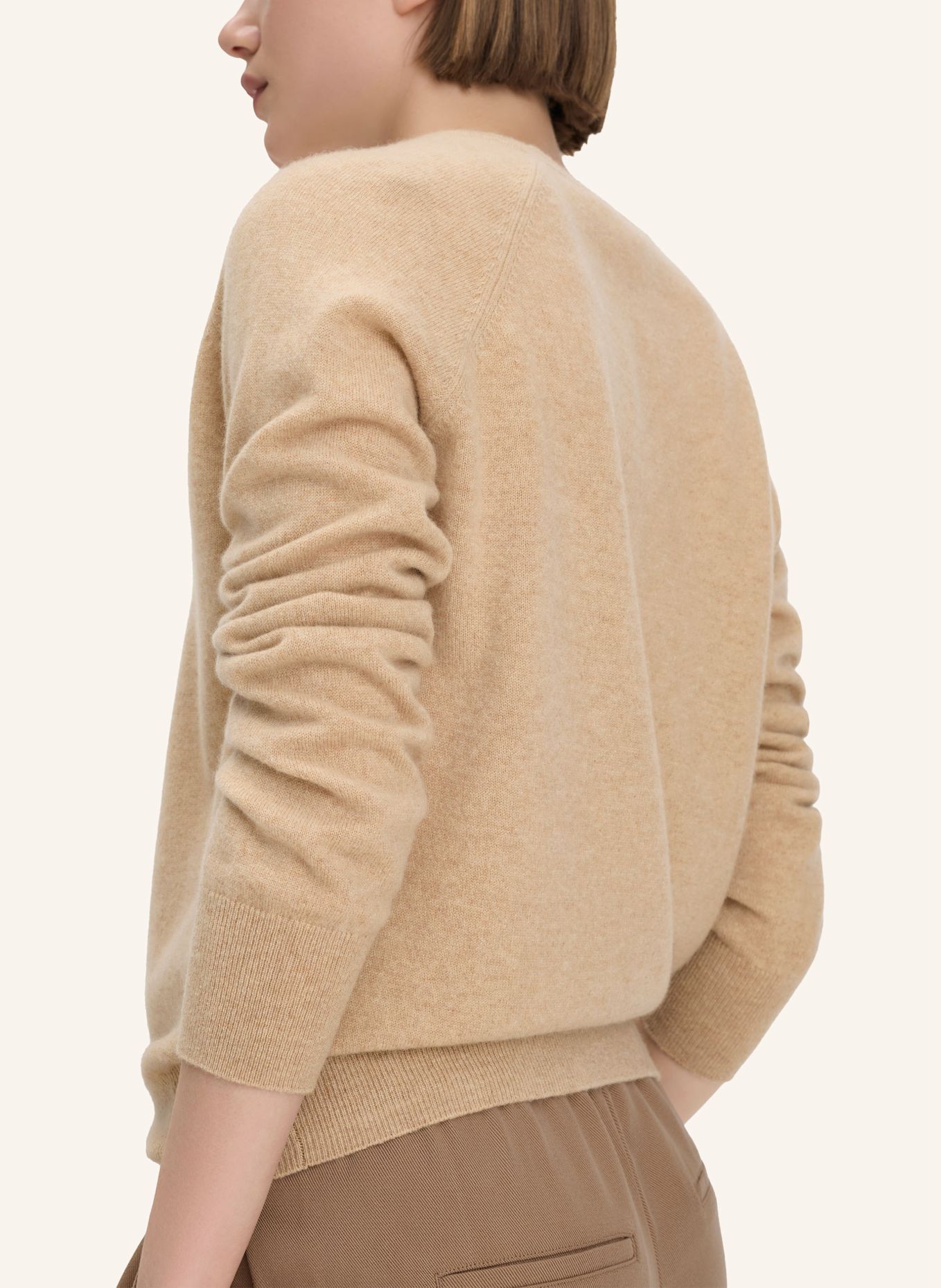 hessnatur hessnatur Strick Pullover Relaxed aus Cashmere mit Recycling-Anteil: GOLD