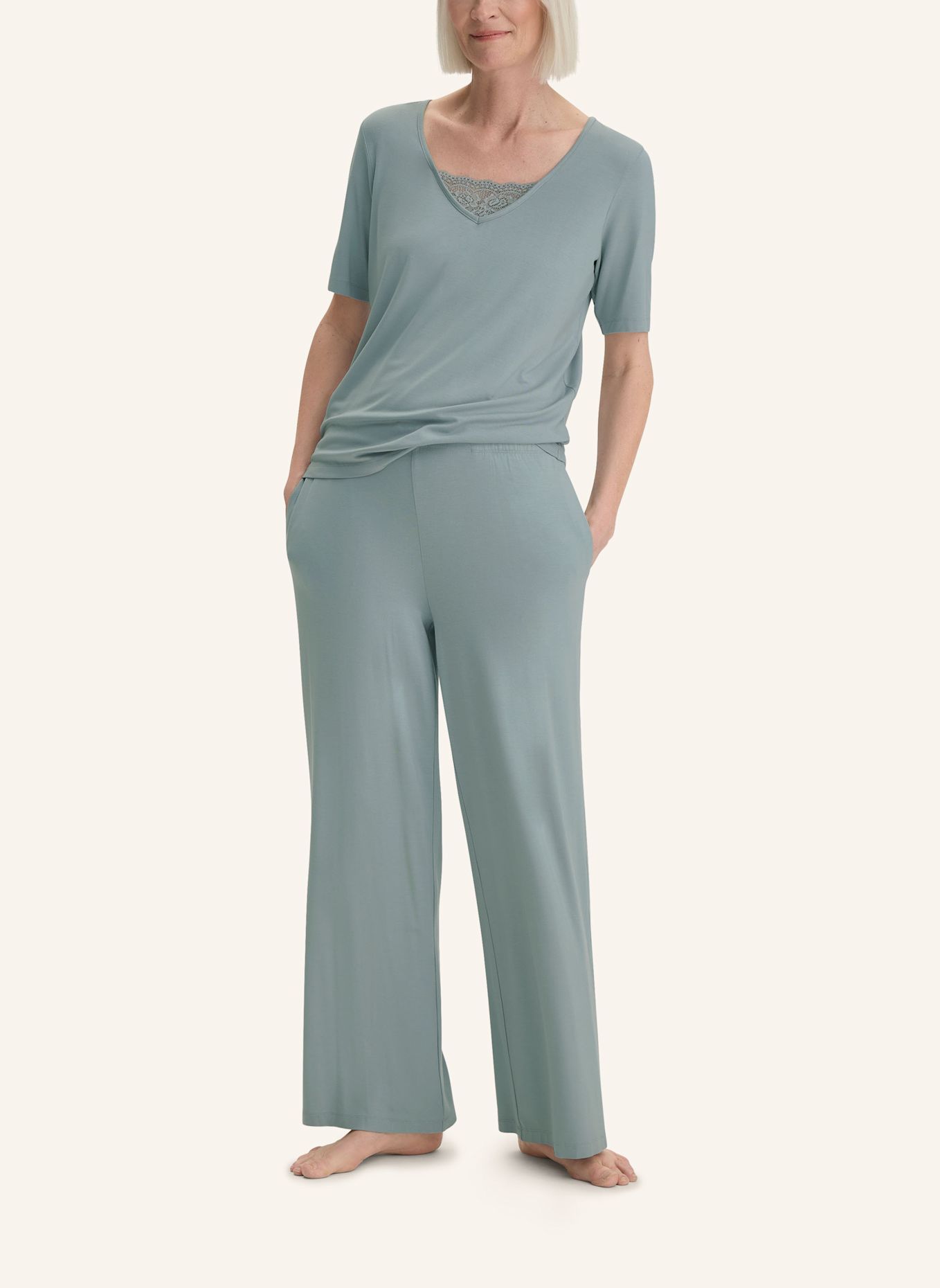 hessnatur hessnatur Schlafhose PURE SENSE aus TENCEL™ Modal: BLAU