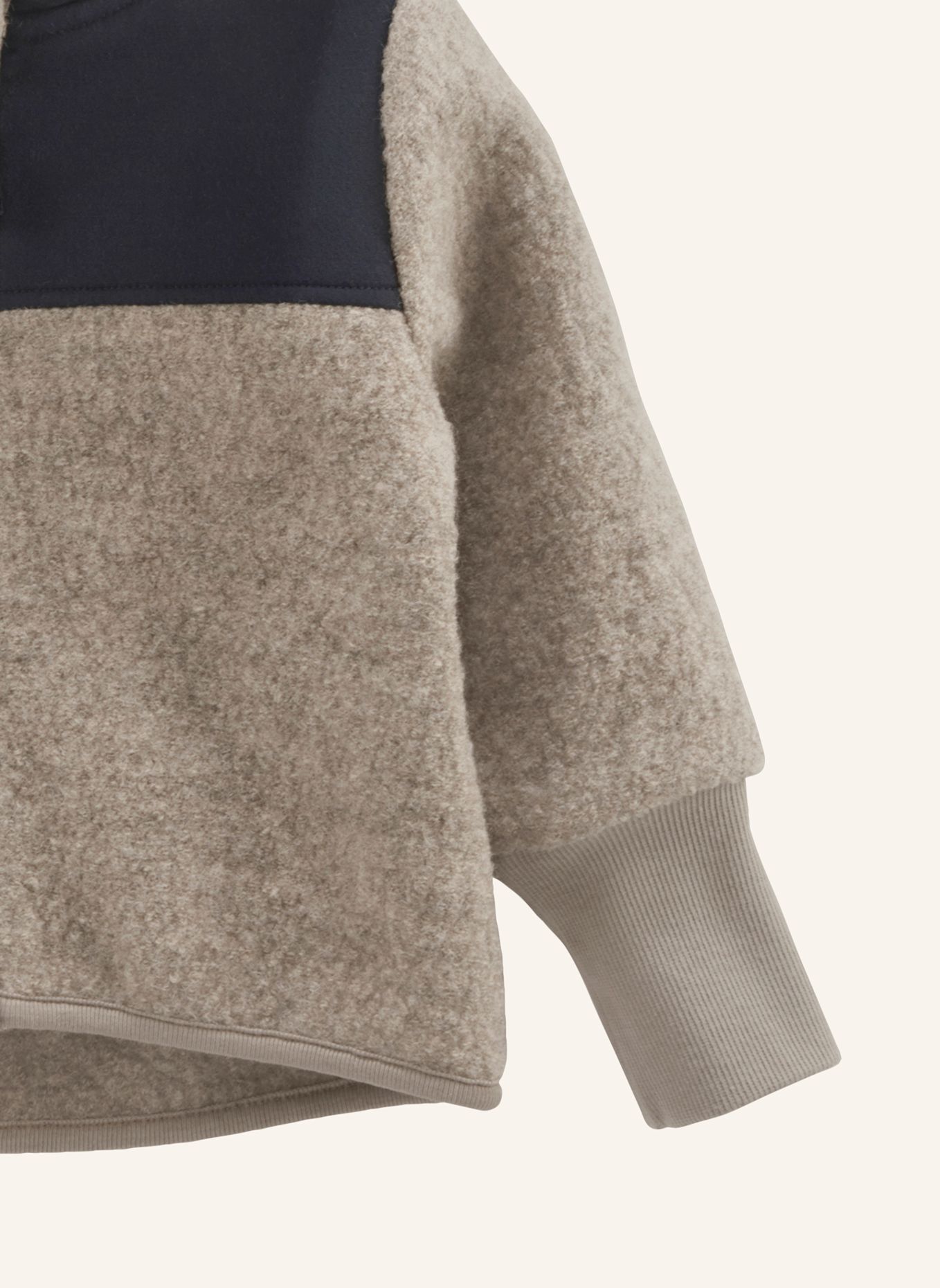 hessnatur Wollwalk Jacke: GRAU