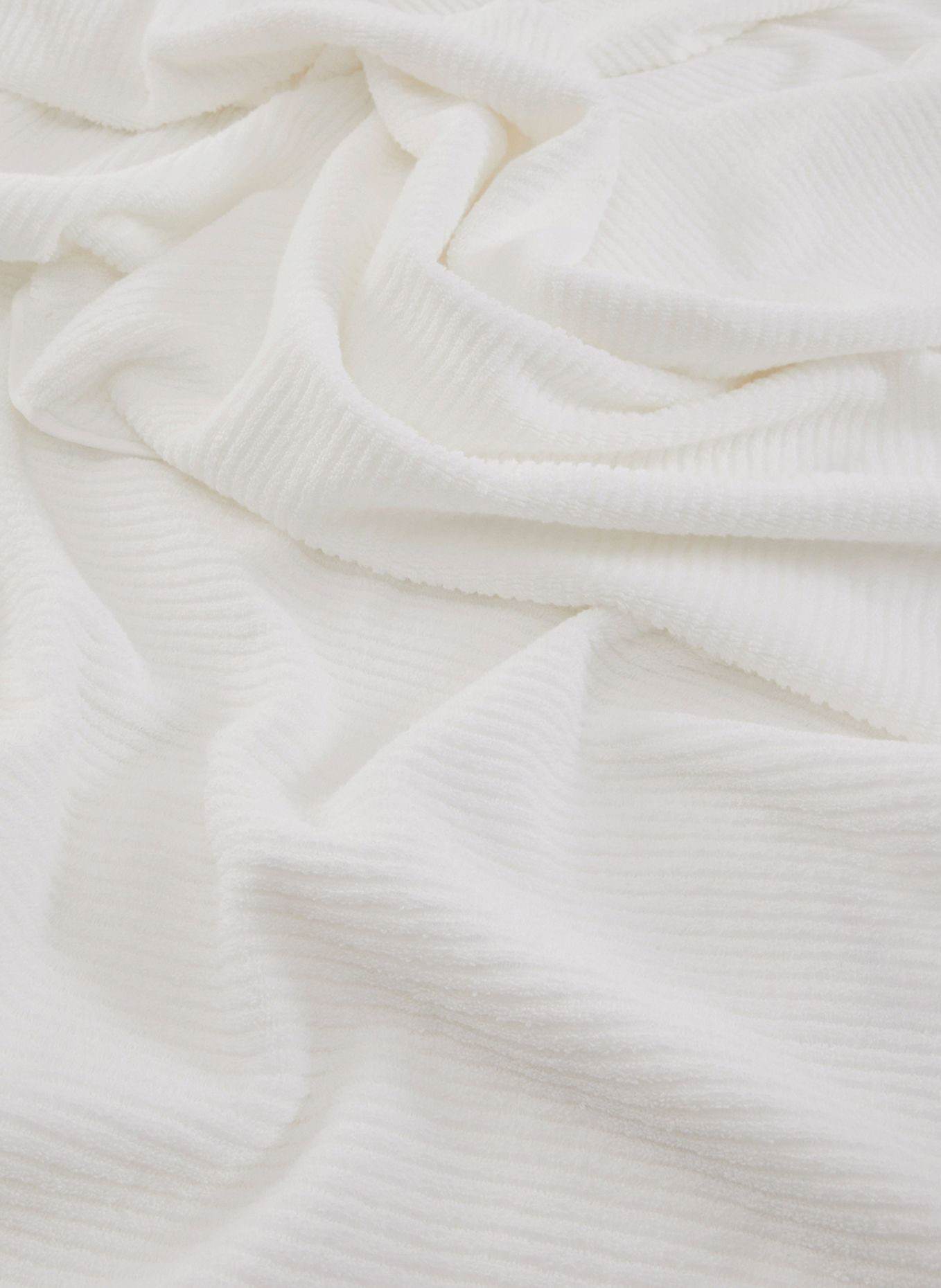 hessnatur Frottier Handtuch Rippstruktur: WEISS