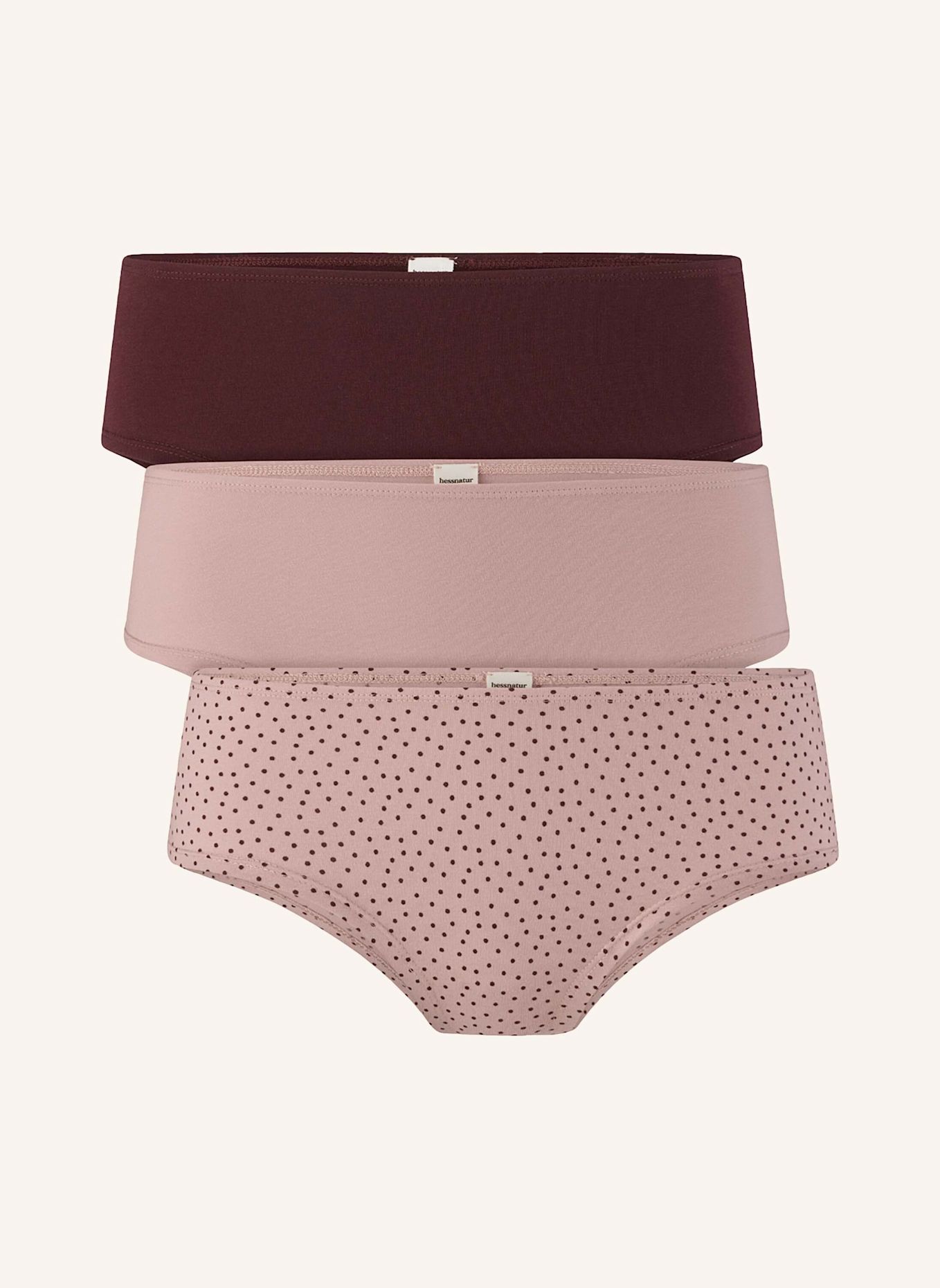 hessnatur Panty Regular Cut im 3er Pack: ROT