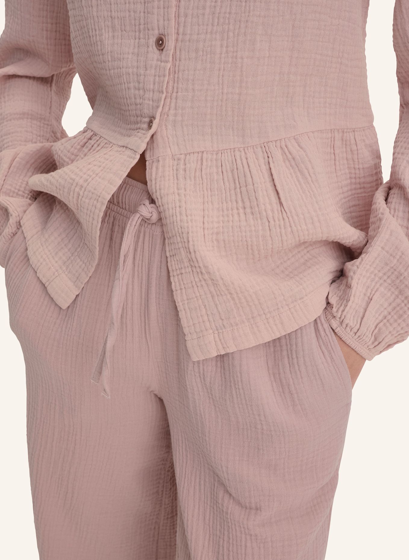 hessnatur Musselin Schlafhose: ROSA