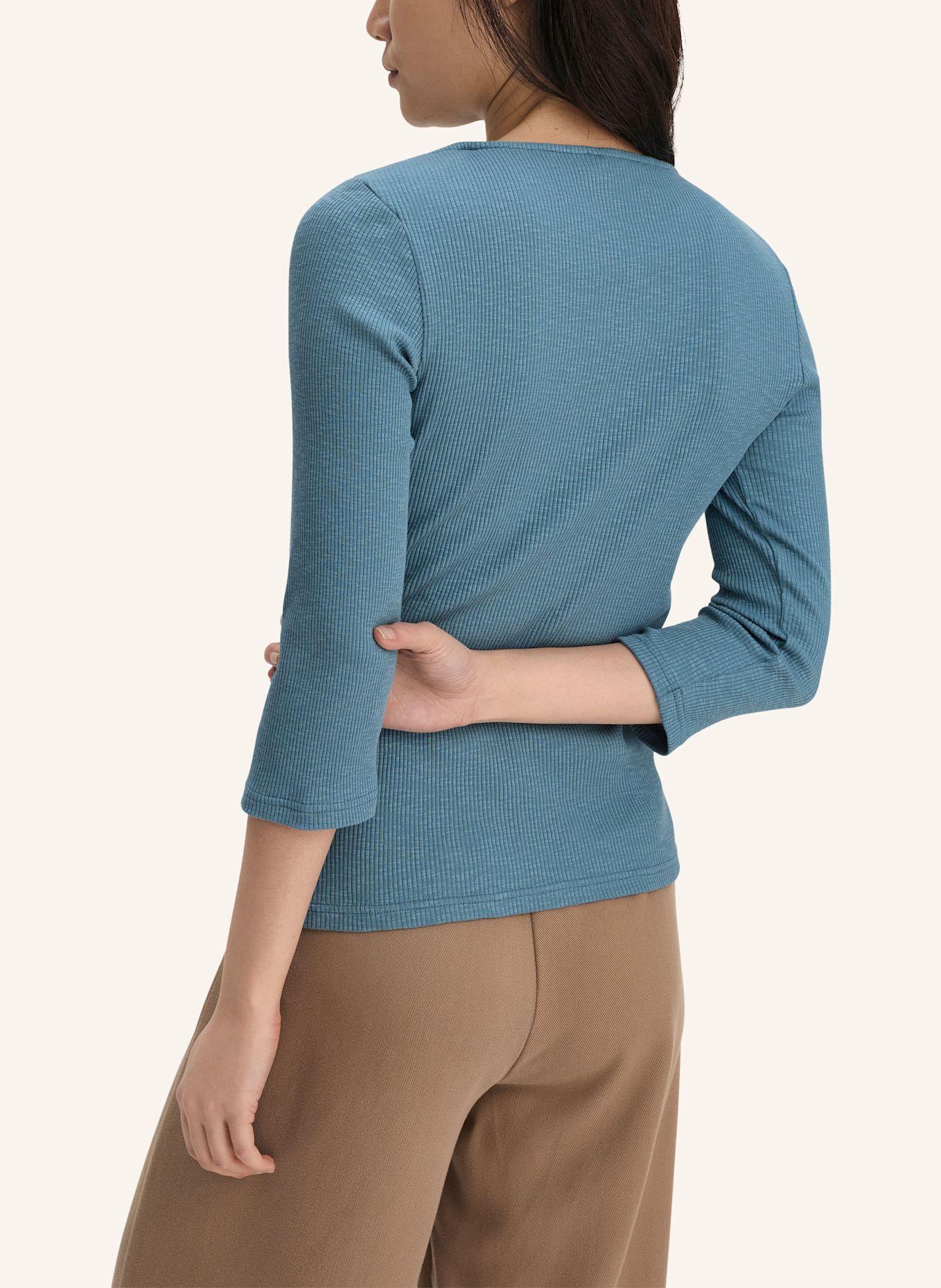 hessnatur hessnatur Boatneck Shirt Slim aus Bio-Baumwolle: BLAU